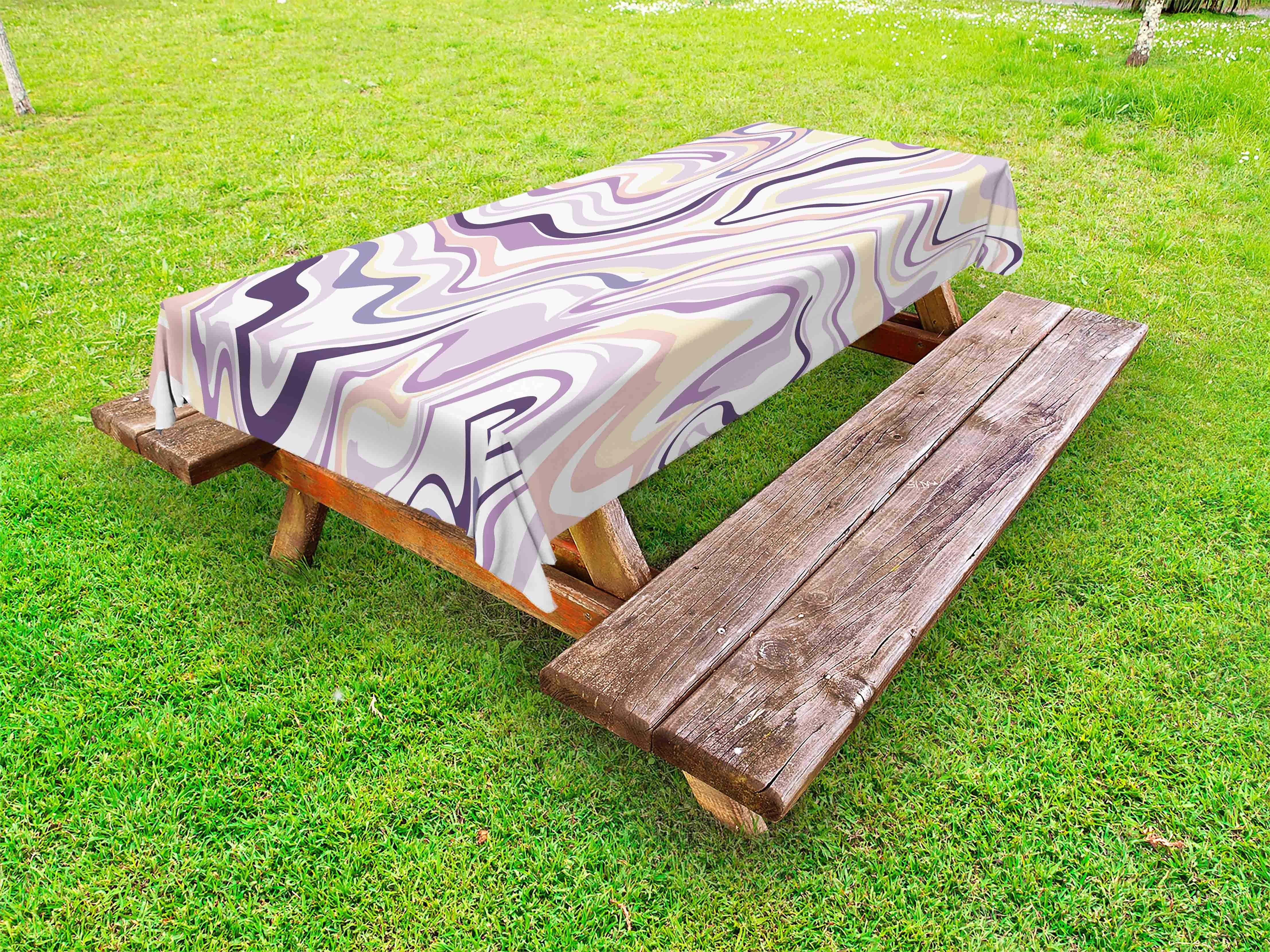 Marble Auszugs-Wellen waschbare Picknick-Tischdecke, Abakuhaus Tischdecke dekorative drucken