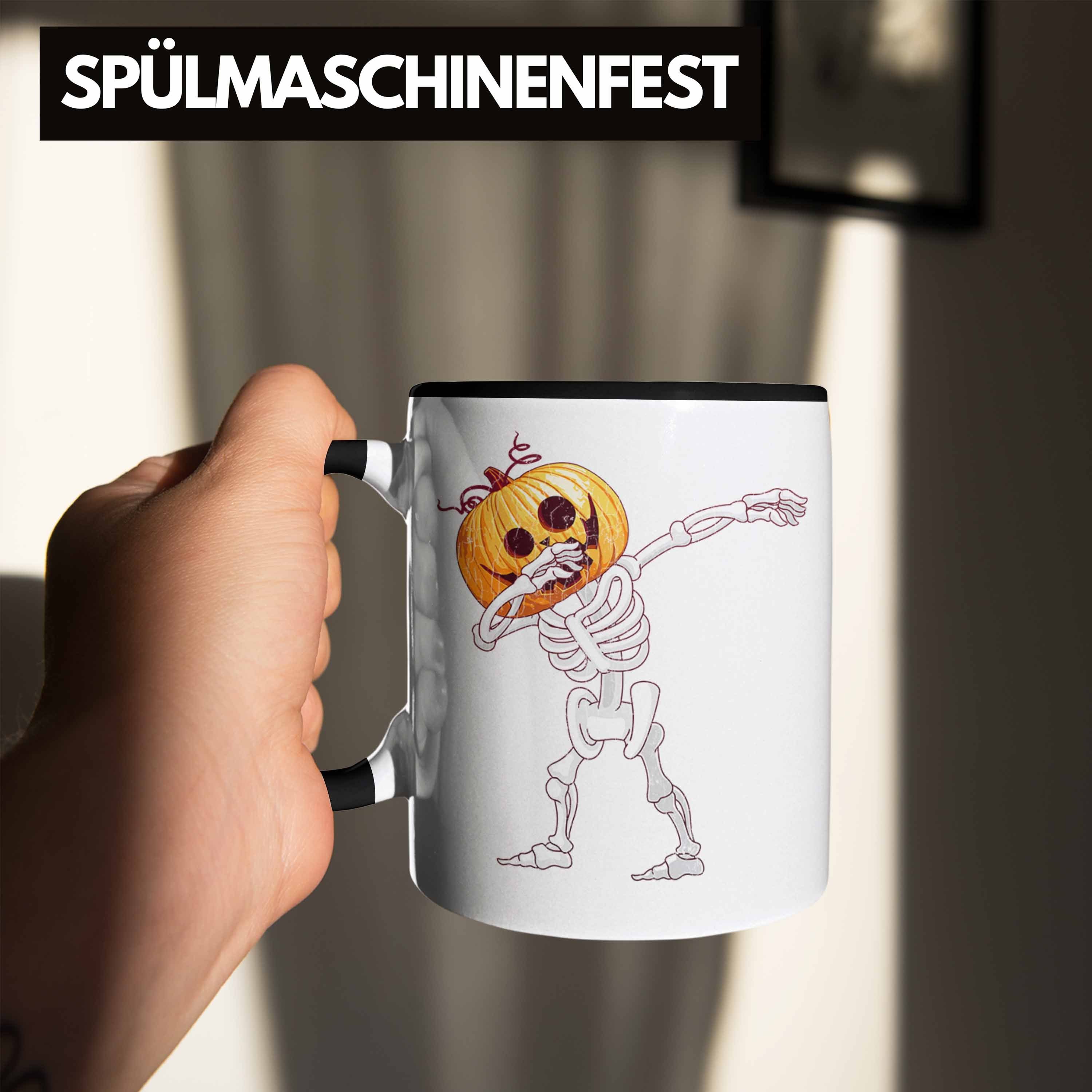 Halloween Becher Tasse Kürbis Dekoration Schwarz Skelet Tasse Trendation Dabbing