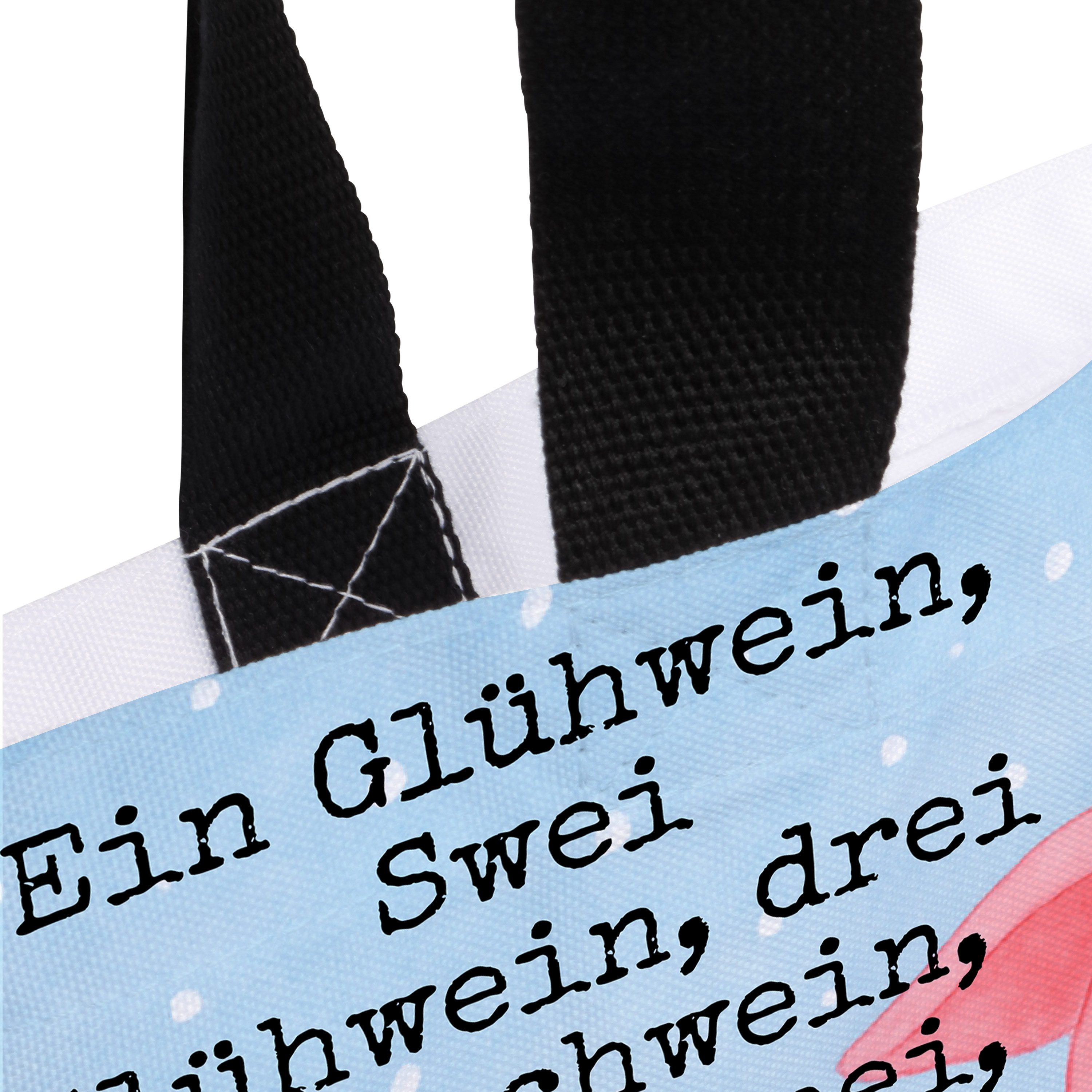 Mr. & Mrs. Panda Shopper Schweinchen Glühwein Design, Shopper, Weiß, Betrunken, Weihnachtsmark (Packung), Pandatasche Urlaubstasche Statement-Tasche