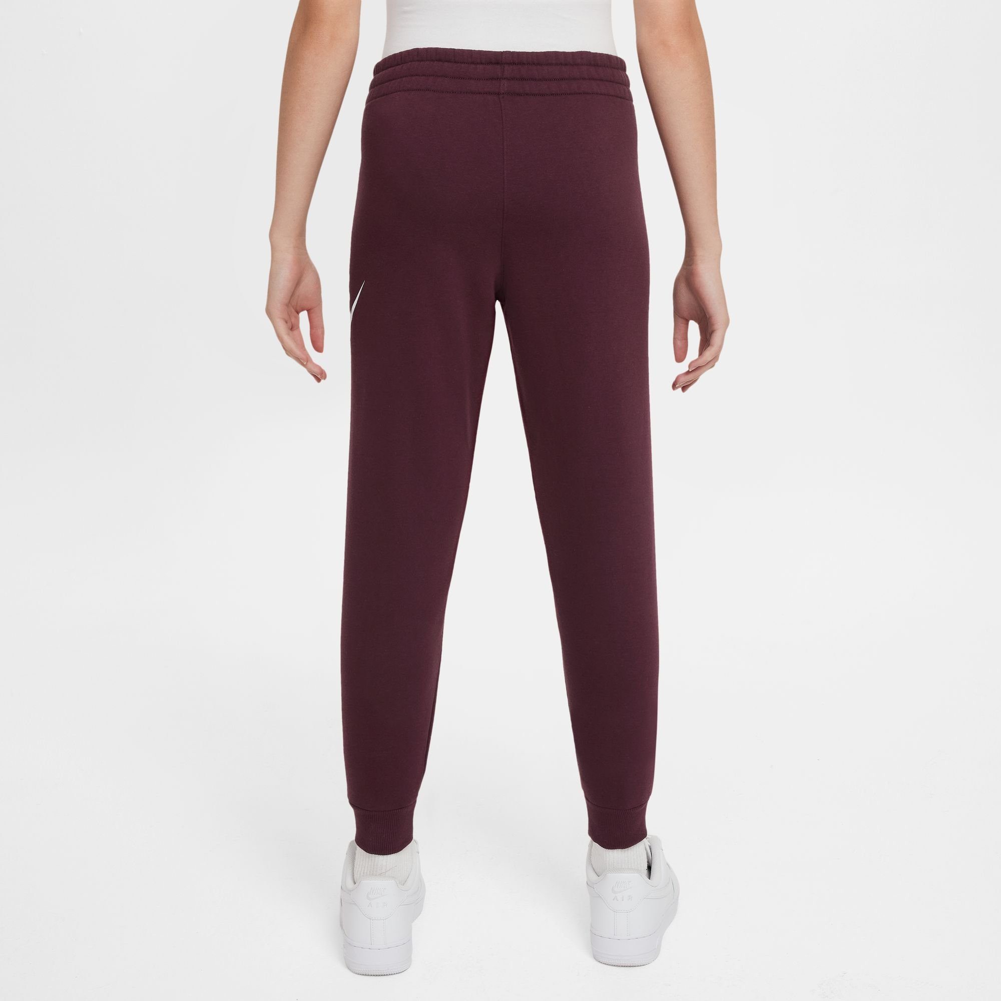 Nike Sportswear FLEECE NIGHT Jogginghose JOGGER KIDS' BIG CLUB PANTS MAROON/WHITE