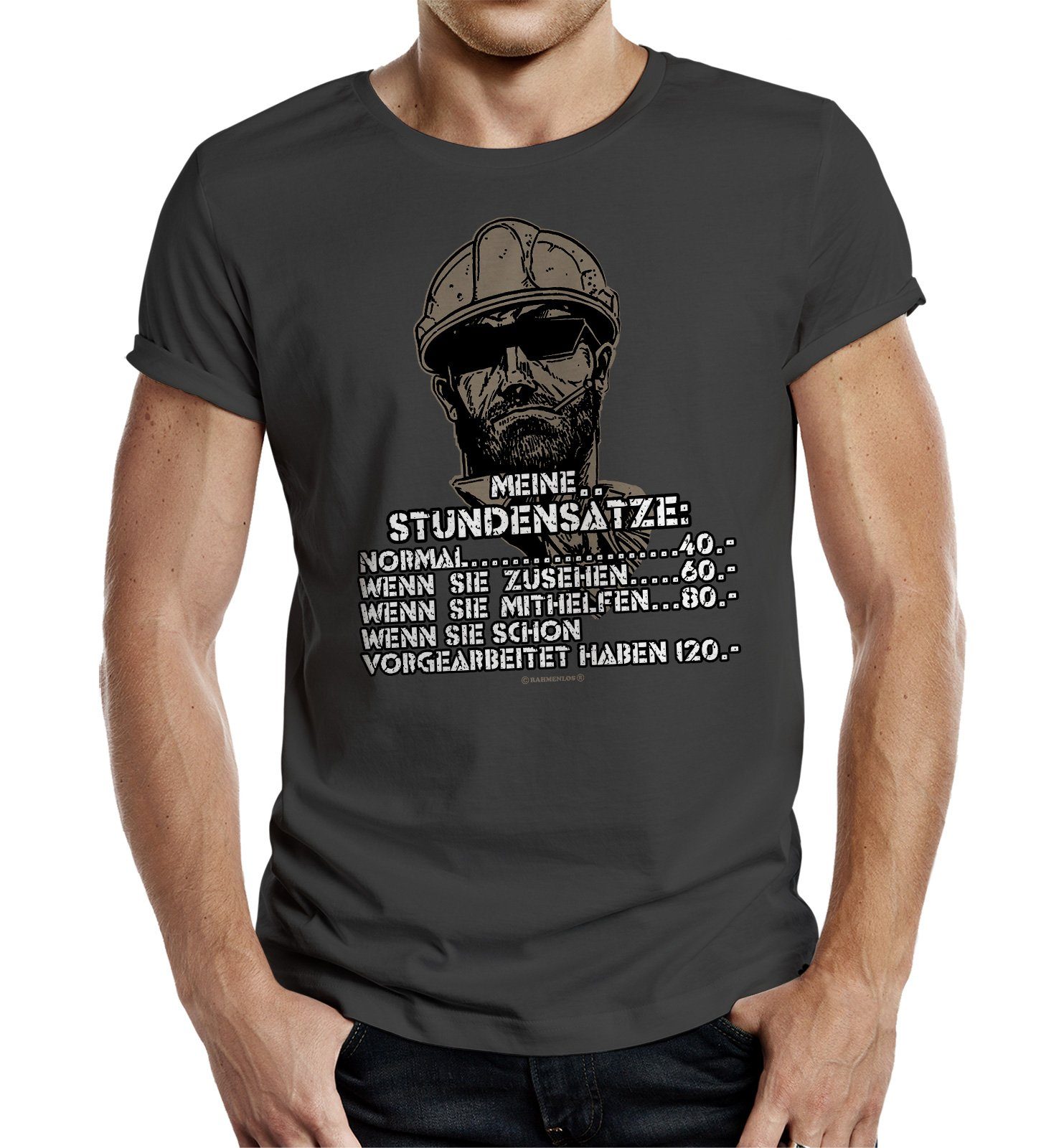 Rahmenlos T-Shirt Das Geschenk für Handwerker: Meine Stundensätze | T-Shirts