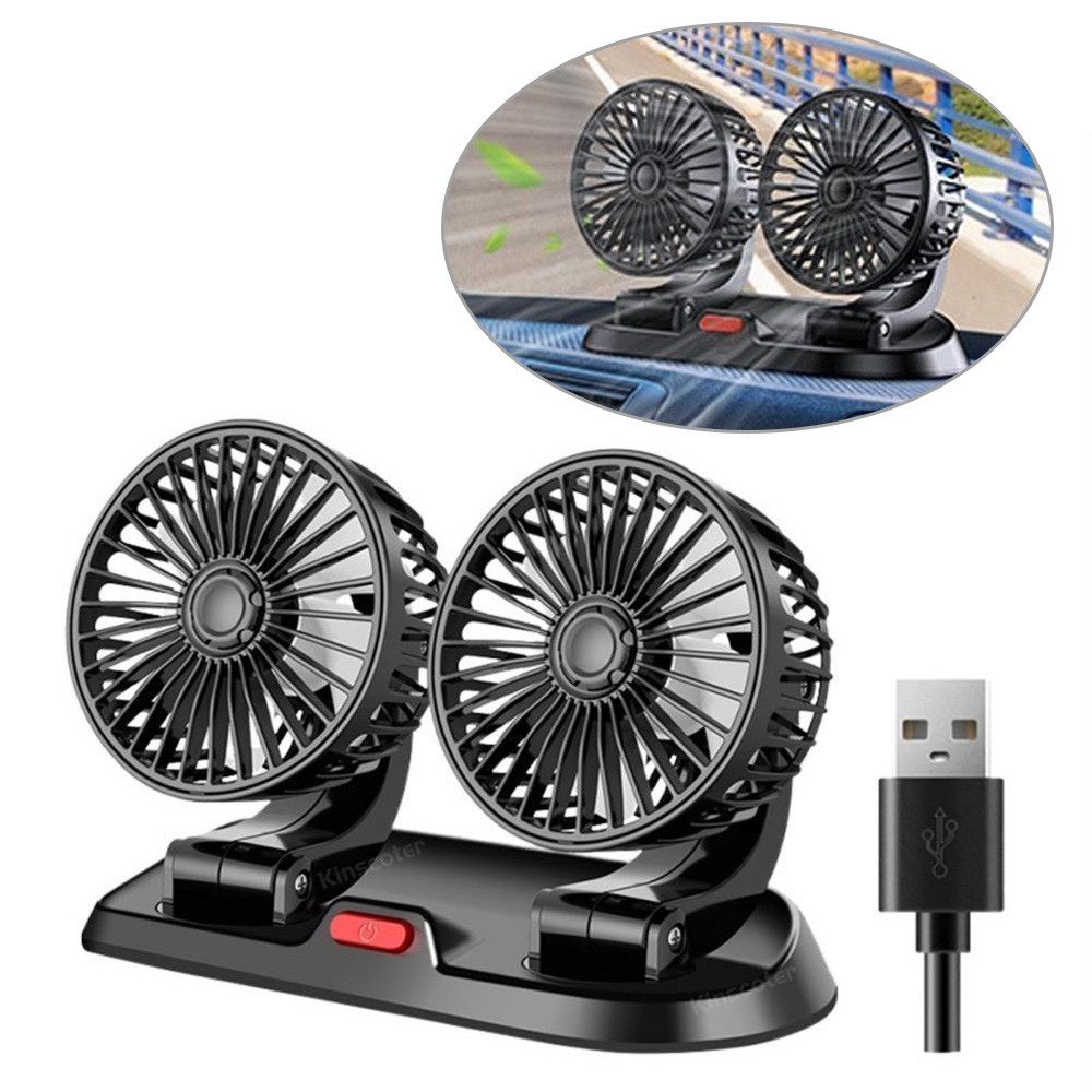QUBEBU Mini USB-Ventilator Tragbare Ventilatoren für Auto, Kühlluftventilator Für Alle Autos, USB-Aufladung, für alle Autos geeignet, selbstklebend.