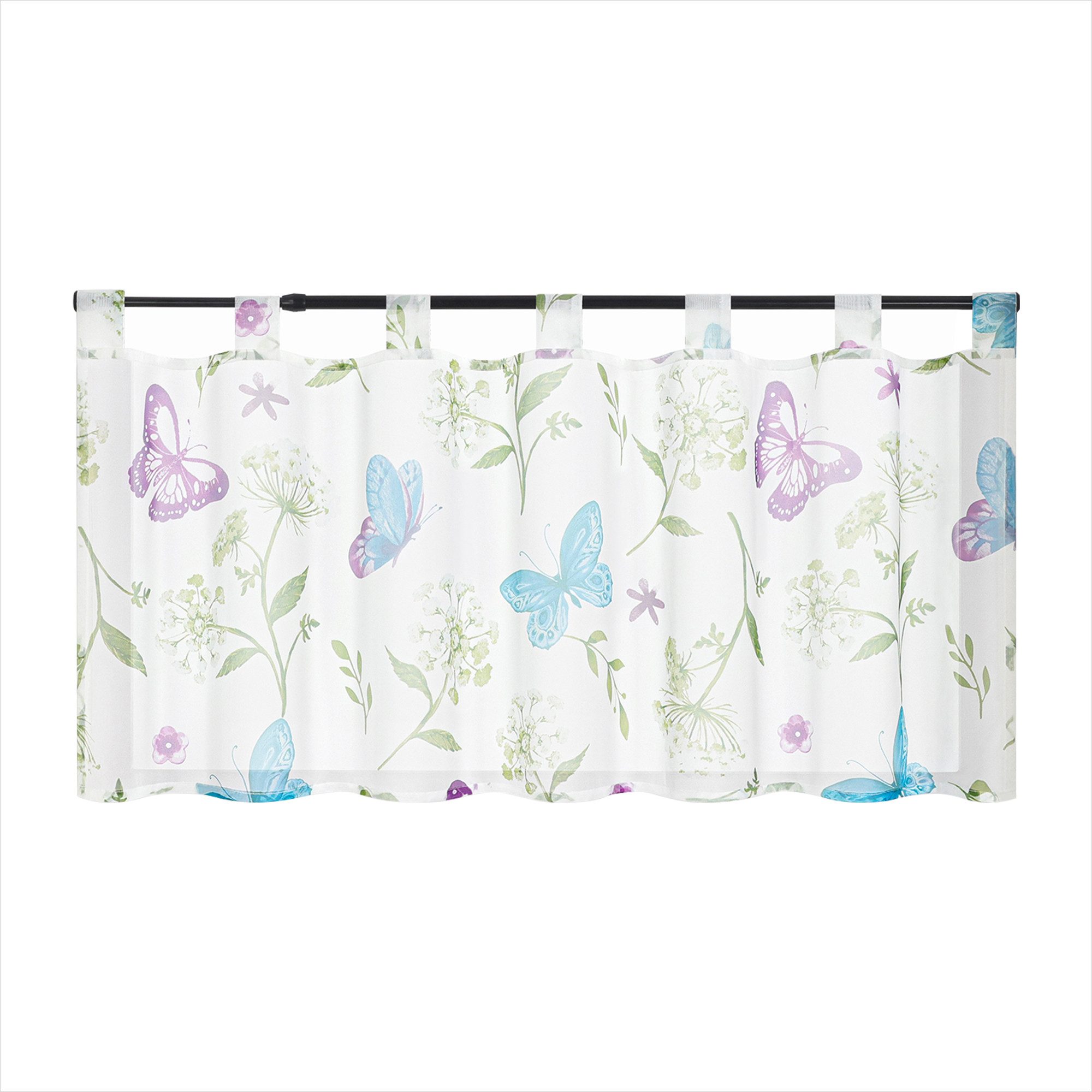 Joyswahl Scheibengardine, Schlaufen, transparent, Bedruckte Kurzstores mit günstig online kaufen