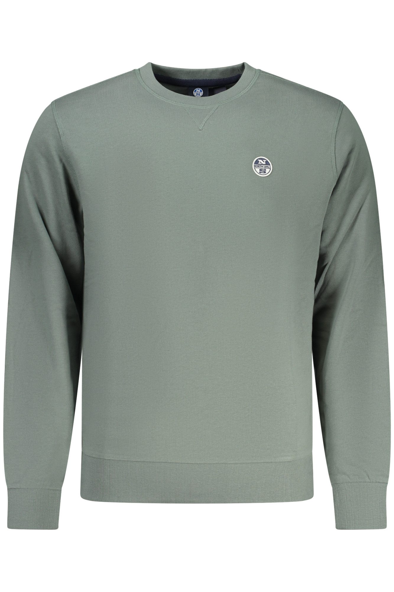 North Sails Sweatshirt Grünes Herren-Sweatshirt: Langarm, Rundhals, mit