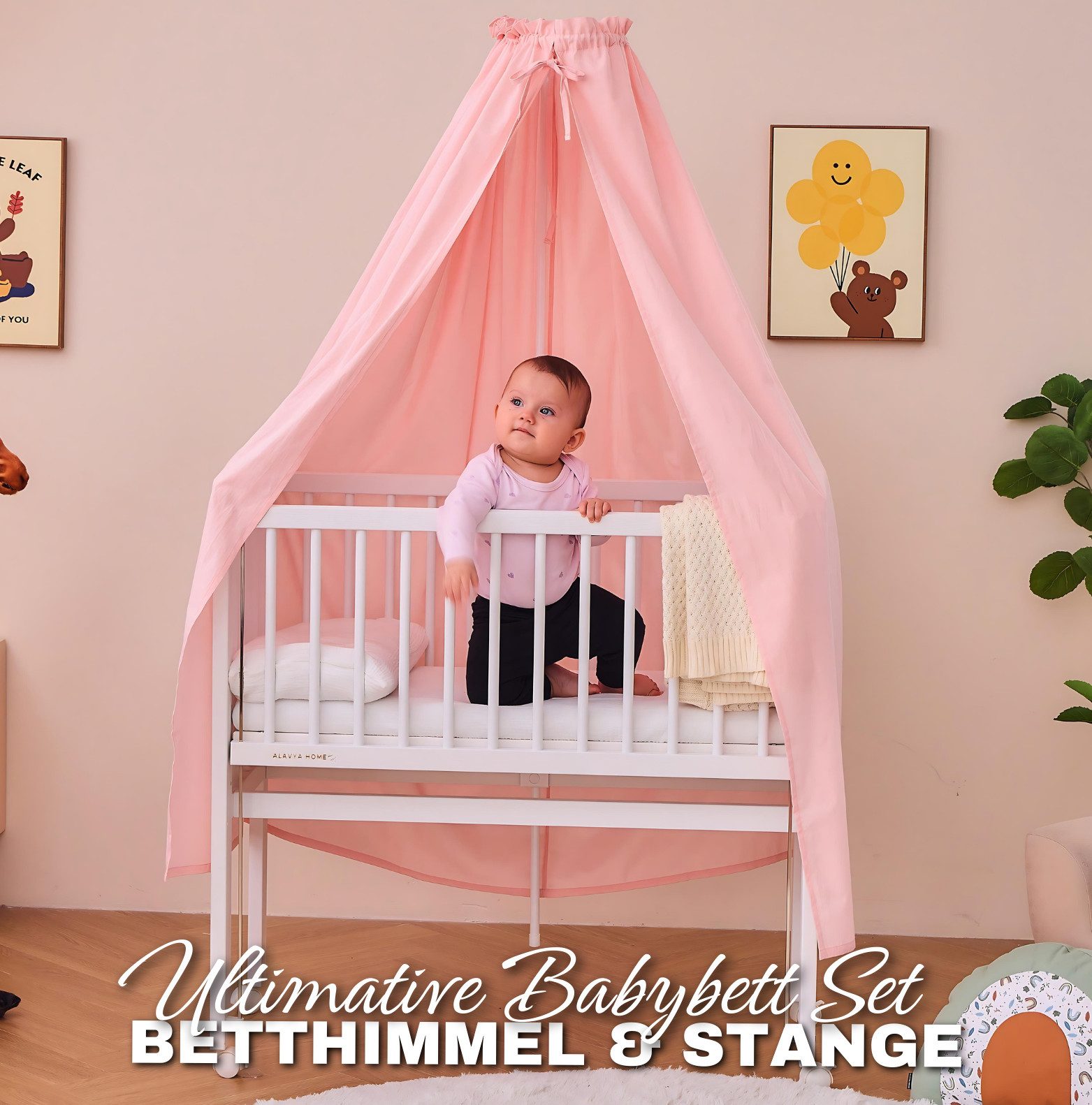 Alavya Home® Betthimmel Babybetthimmel mit Himmelstange günstig online kaufen