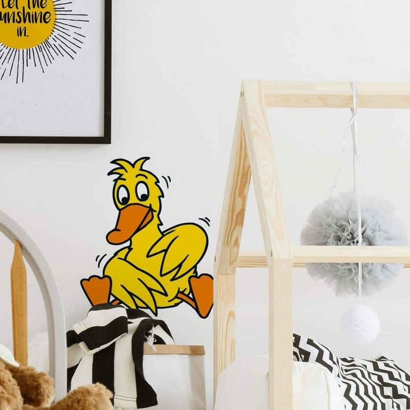 Die Sendung mit der Maus Wandtattoo Kinderzimmer Wandtattoo Gelbe Ente Aufkleber Die Maus Junge Mädchen Kinder, selbstklebend, entfernbar
