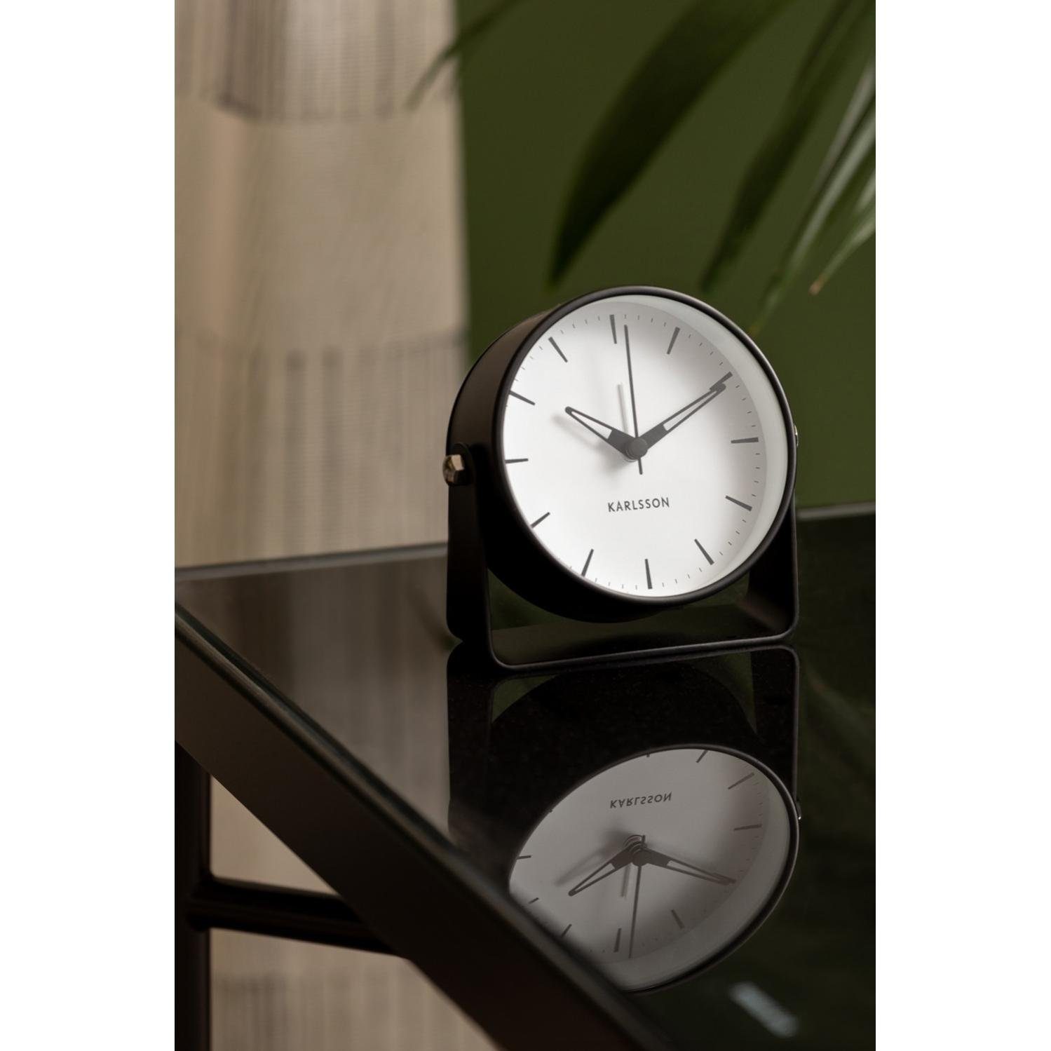Karlsson Uhr Wecker Calm Metal Black – Bild 4 von 4
