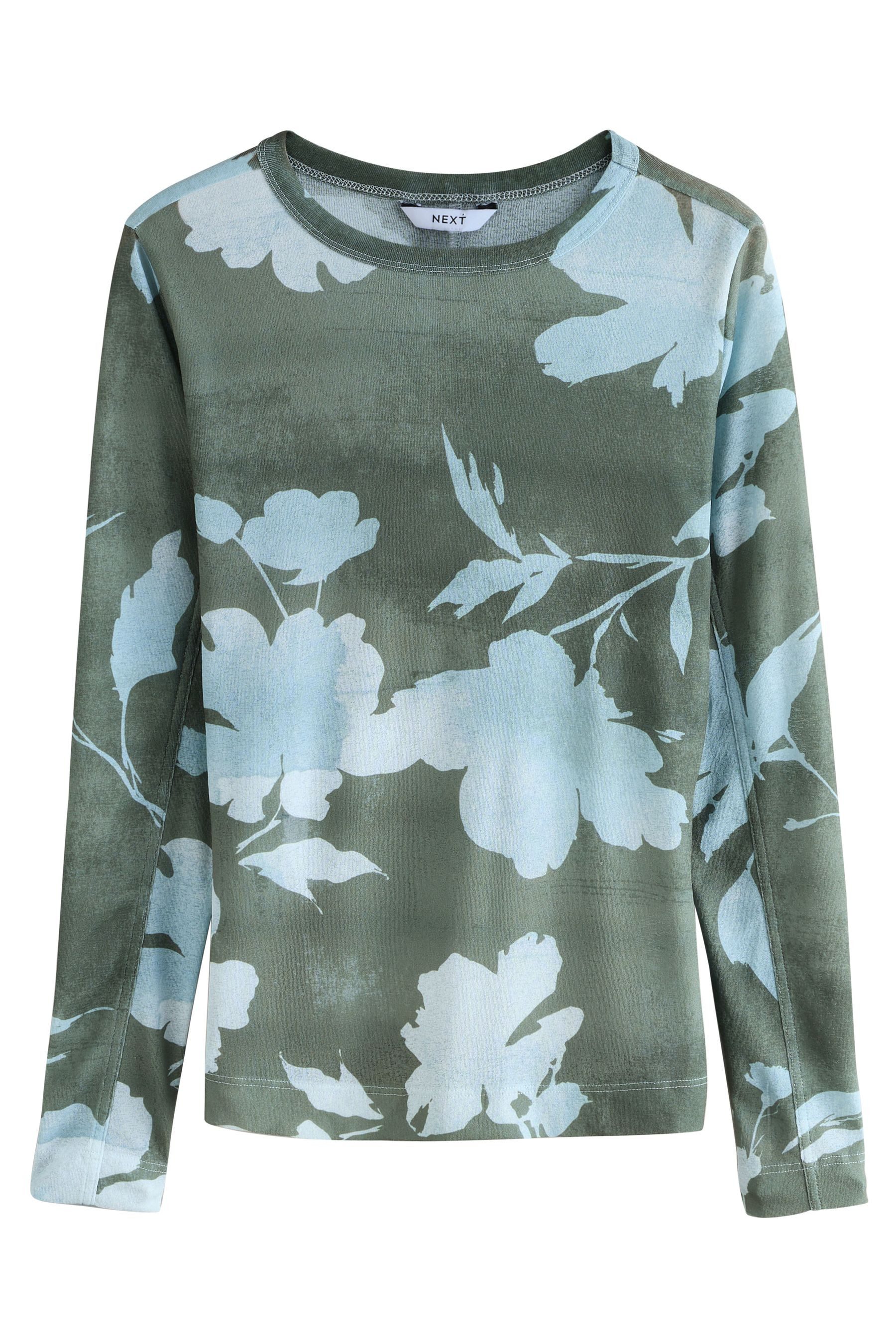 Next Langarmshirt Langärmeliges Sweatshirt mit Rundhalsausschnitt (1-tlg) günstig online kaufen