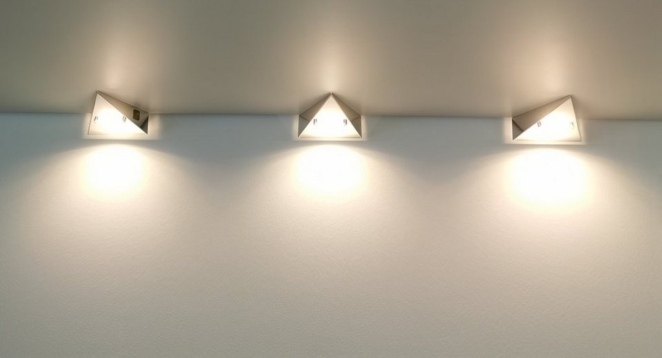 LED Lichtleiste WARM Dreieck Eckleiste Unterbauleuchte Küchenbeleuchtung