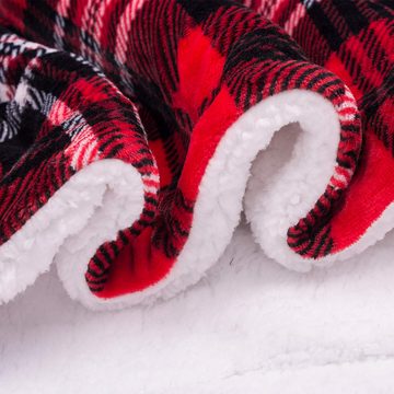 Wohndecke Weihnachtsausstellung, süße Decke, dicke Wolldecke, Rot, KIKI