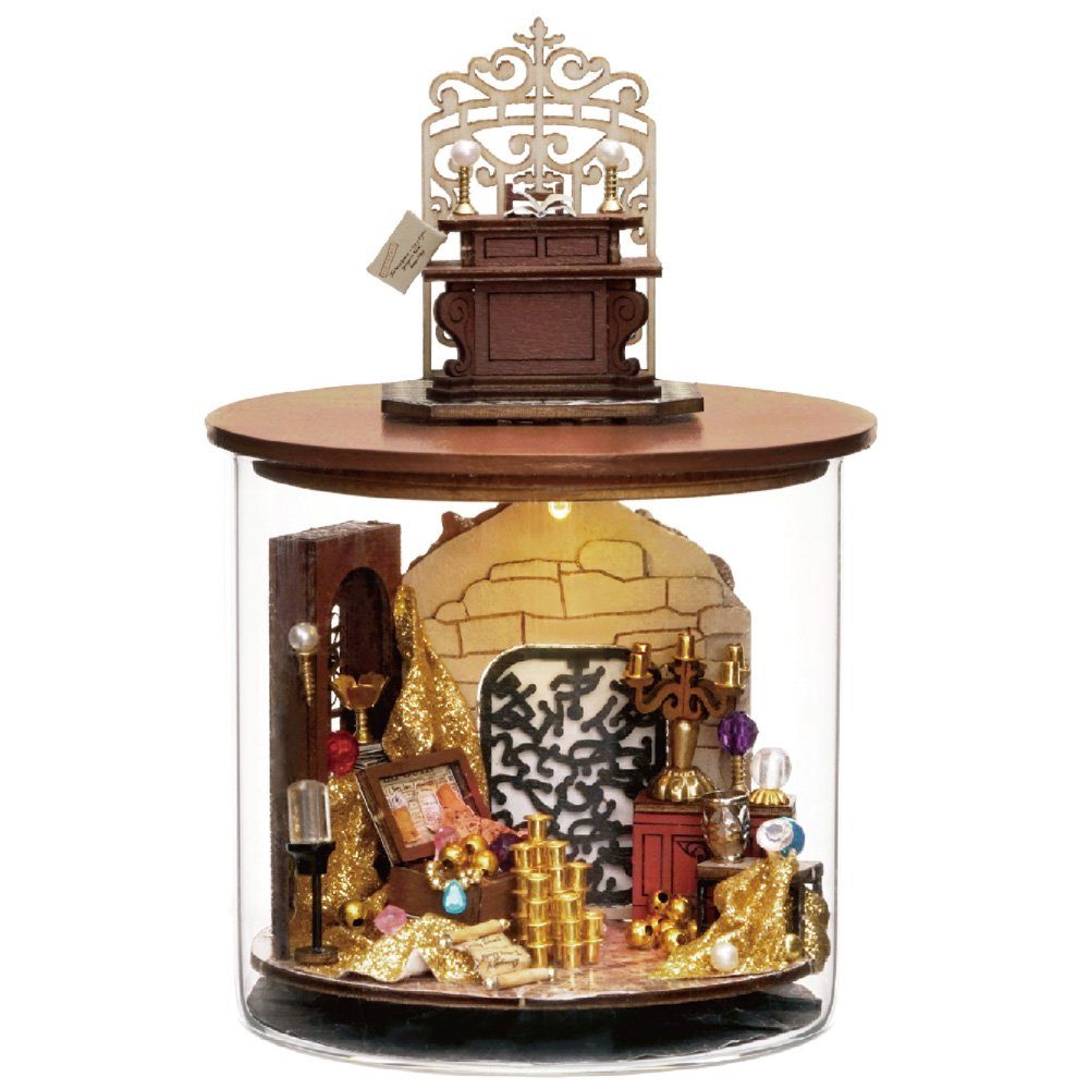 Cute Room 3D-Puzzle Puppenhaus Miniatur DIY hölzernes Fantasie Schatz, Puzzleteile, 3D-Puzzle, Miniaturhaus, Maßstab 1:24, Modellbausatz zum basteln