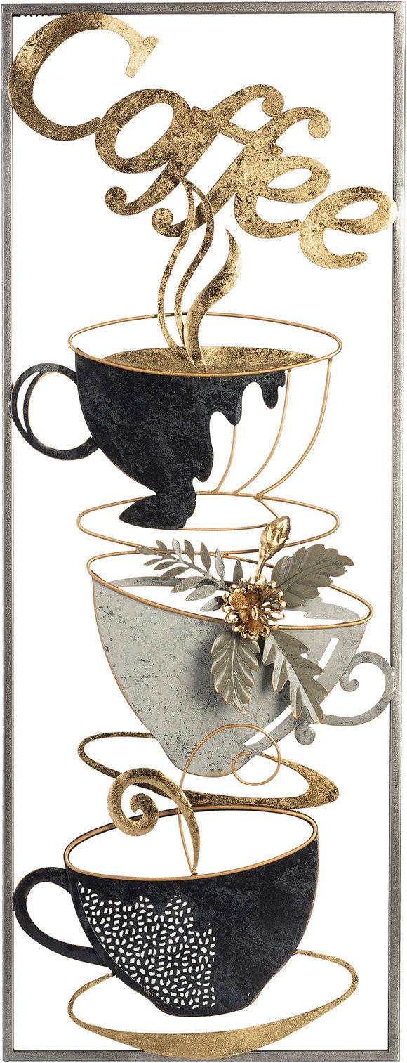 Bönninghoff Metallbild KAFFEE 29x74 cm – Deko modern