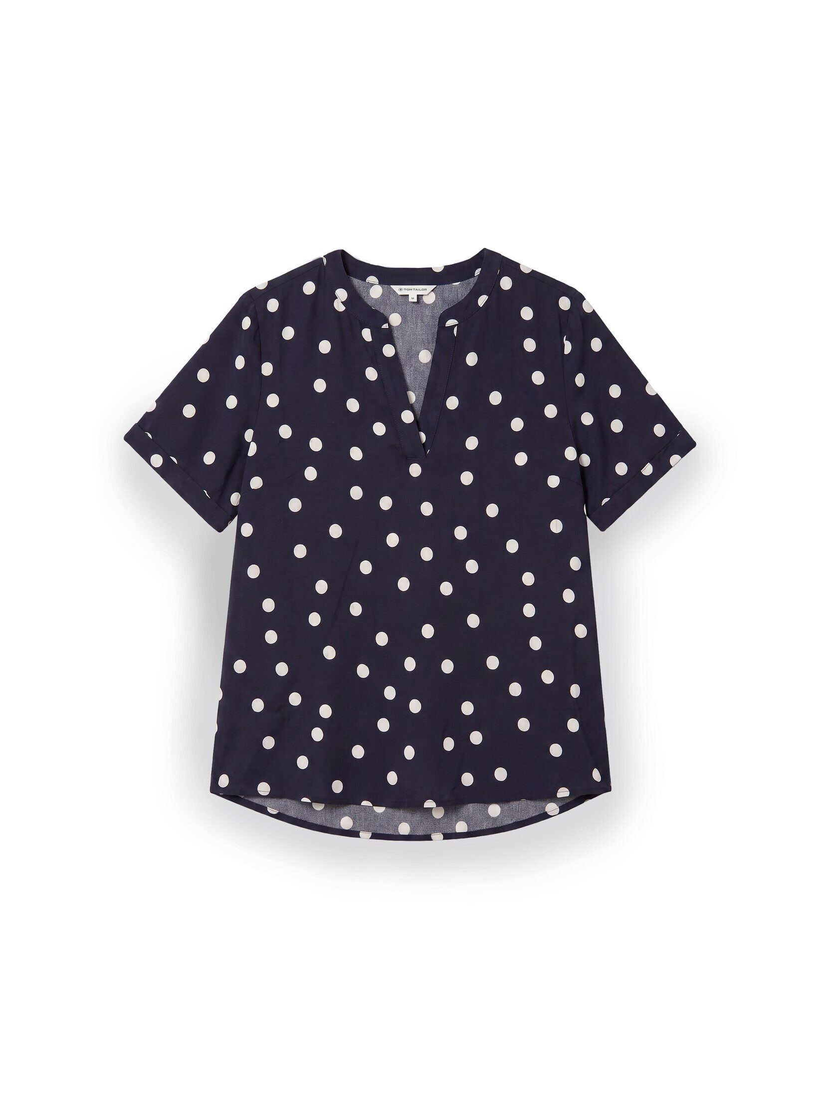 TOM TAILOR Kurzarmbluse Blusen & Shirts Loose Fit Bluse mit V-Ausschnitt