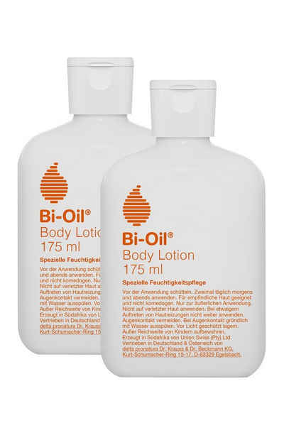 BI-OIL Körperlotion 2x 175 ml feuchtigkeitsspendende Body Lotion - Bodylotion vegan, 2-tlg.