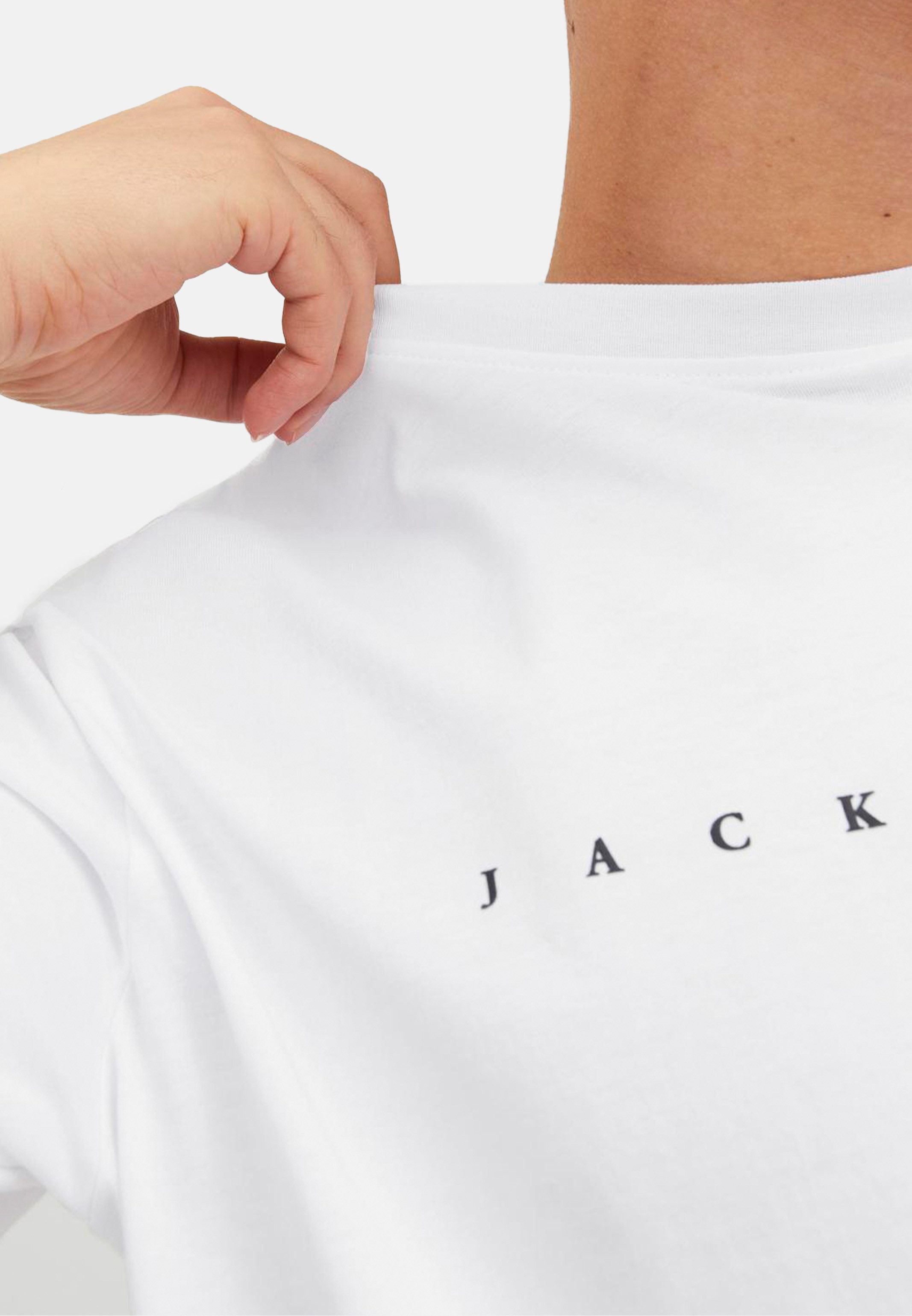 Jack & Jones T-Shirt 3er Pack Star JJ (Spar-Set, 3-tlg) T-Shirt - Baumwolle - Atmungsaktiv - Mit Print auf der Brust – Bild 4 von 5