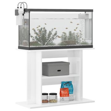 vidaXL Aquariumunterschrank Aquariumständer Hochglanz-Weiß 80x35x60 cm Holzwerkstoff Aquarium Unte