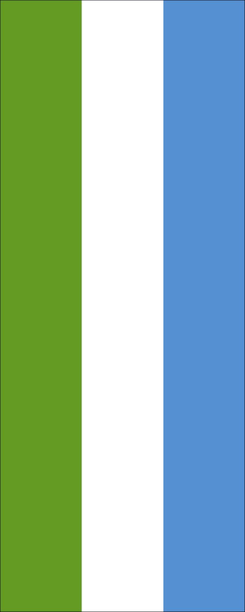 flaggenmeer Flagge Flagge Sierra Leone 110 g/m² Hochformat