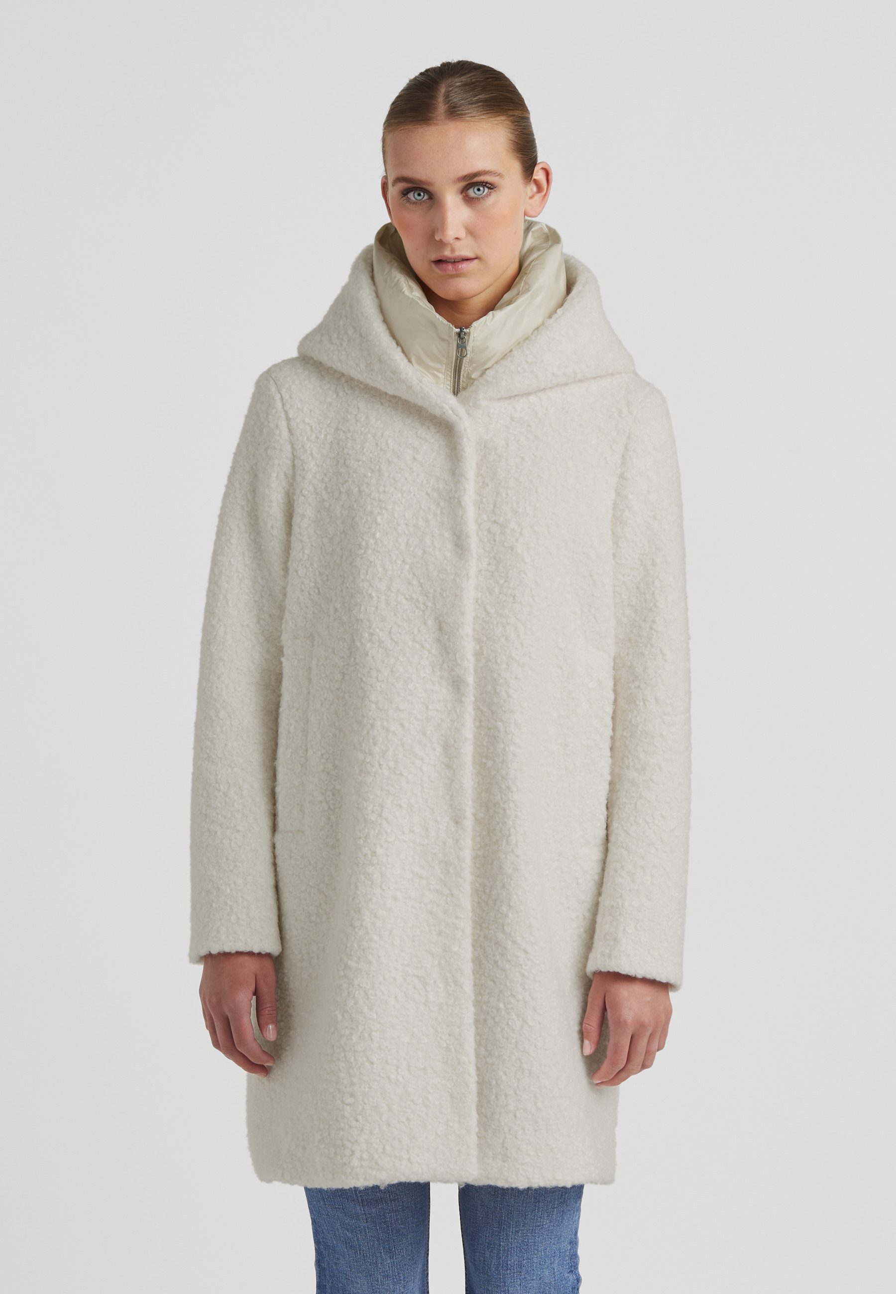 Langmantel MSVenus Damen casual Knöpfe, Zwei Wege RV