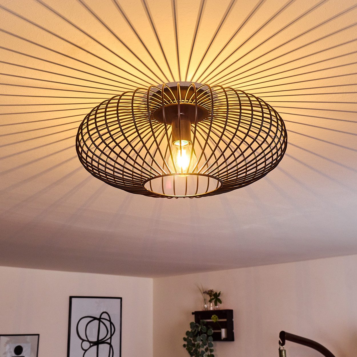 hofstein Deckenleuchte »Pieris« Deckenlampe aus Metall günstig online kaufen