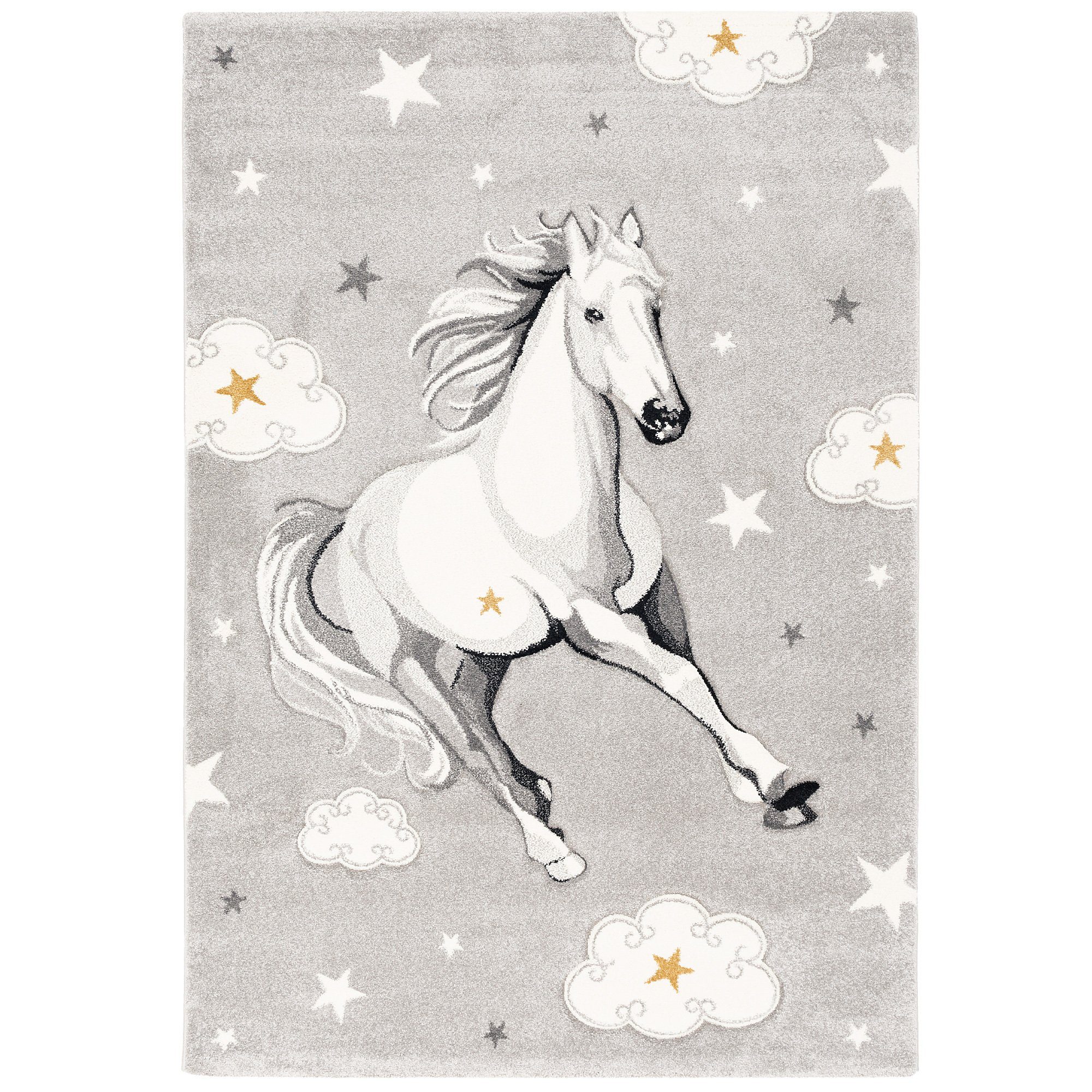 Pergamon Kinderteppich Kinder Teppich Maui Kids Pferd Sterne, Rechteckig, Höhe: 13 mm