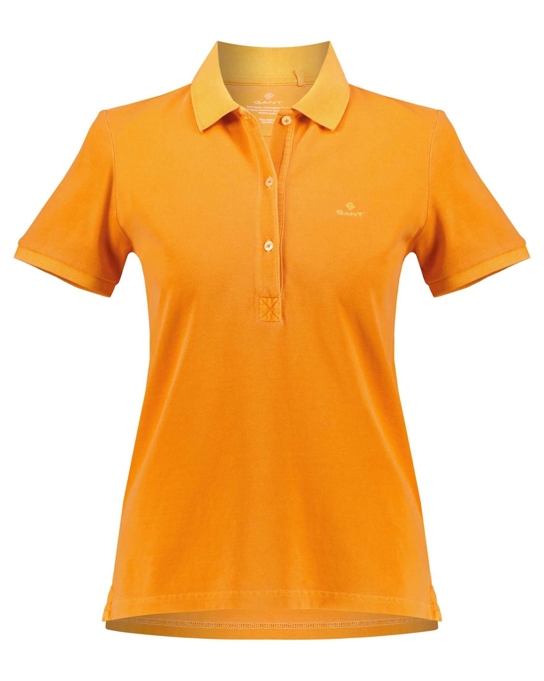 Neue limitierte Auflage Gant Poloshirt rost Poloshirt C-NECK SUNFADED Damen (1-tlg) (34) D2