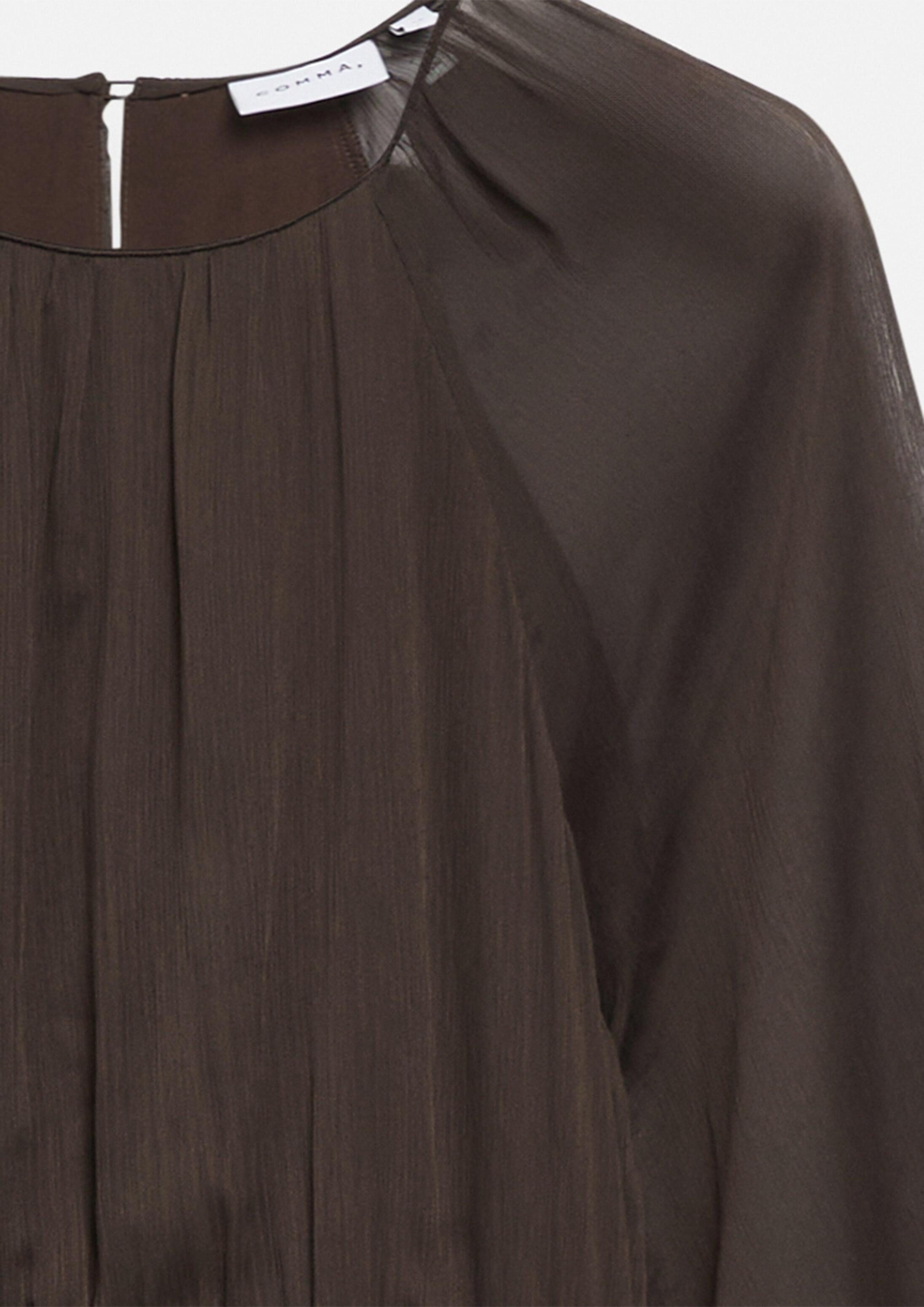 comma Maxikleid Kleid Semitransparentes Maxikleid aus Chiffon