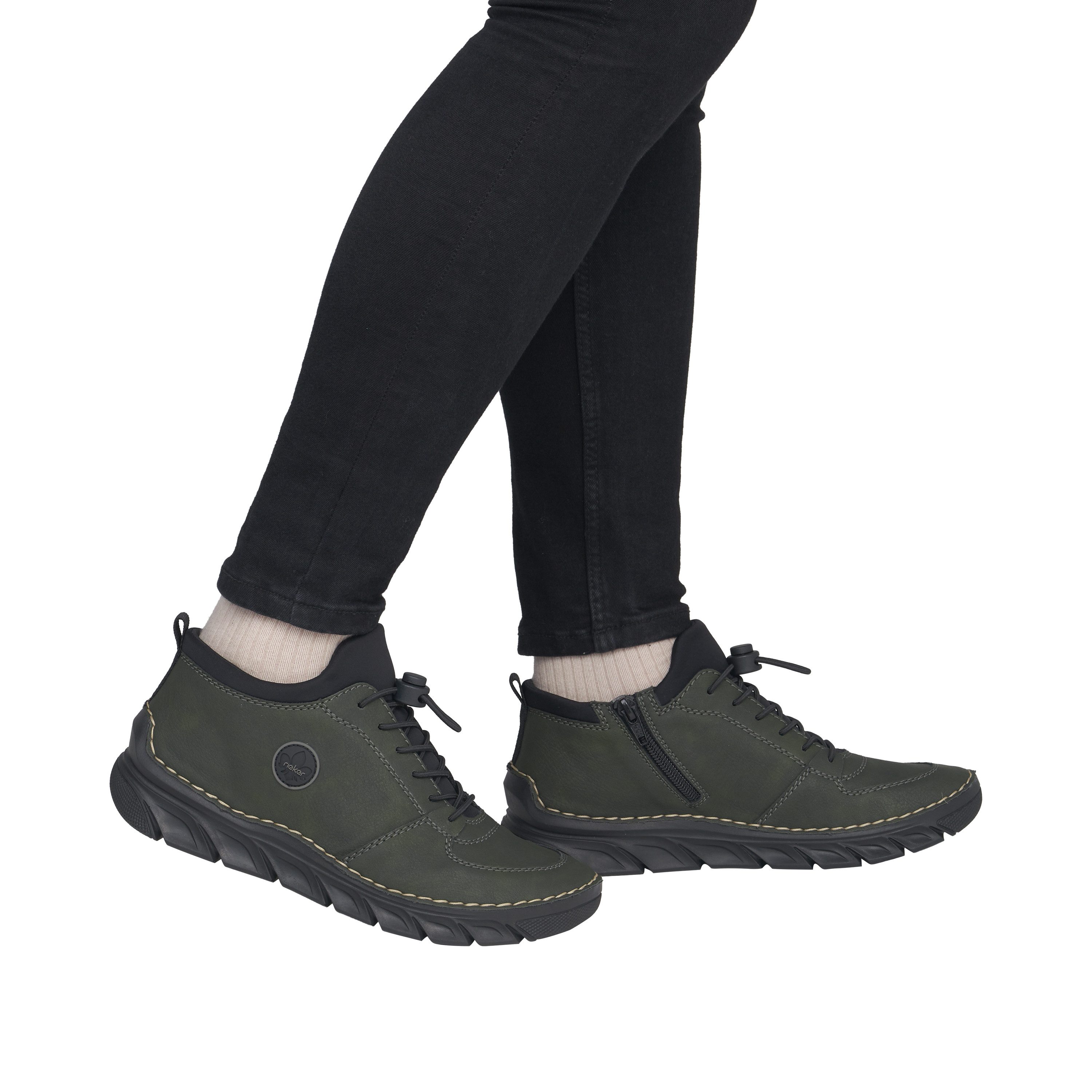 Rieker Slip-On Sneaker Slipper, Schlupfschuh, Halbschuh mit Schnellverschluss und Gummizug