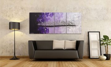 WandbilderXXL Gemälde Purple Melody 170 x 70 cm, Abstraktes Gemälde, handgemaltes Unikat