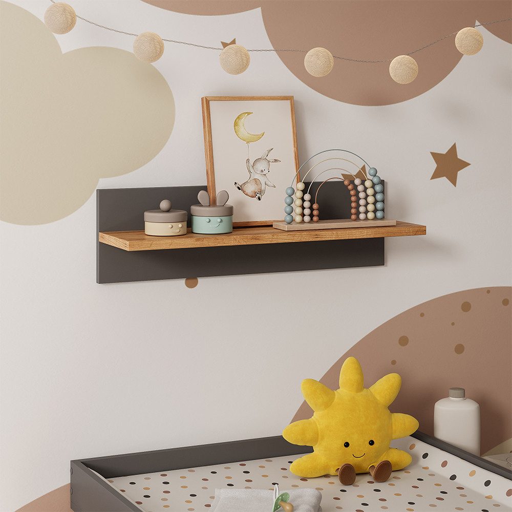 VitaliSpa® Wandregal Malia, Grau/Artisan/Artisan, 70 x 20 cm günstig online kaufen