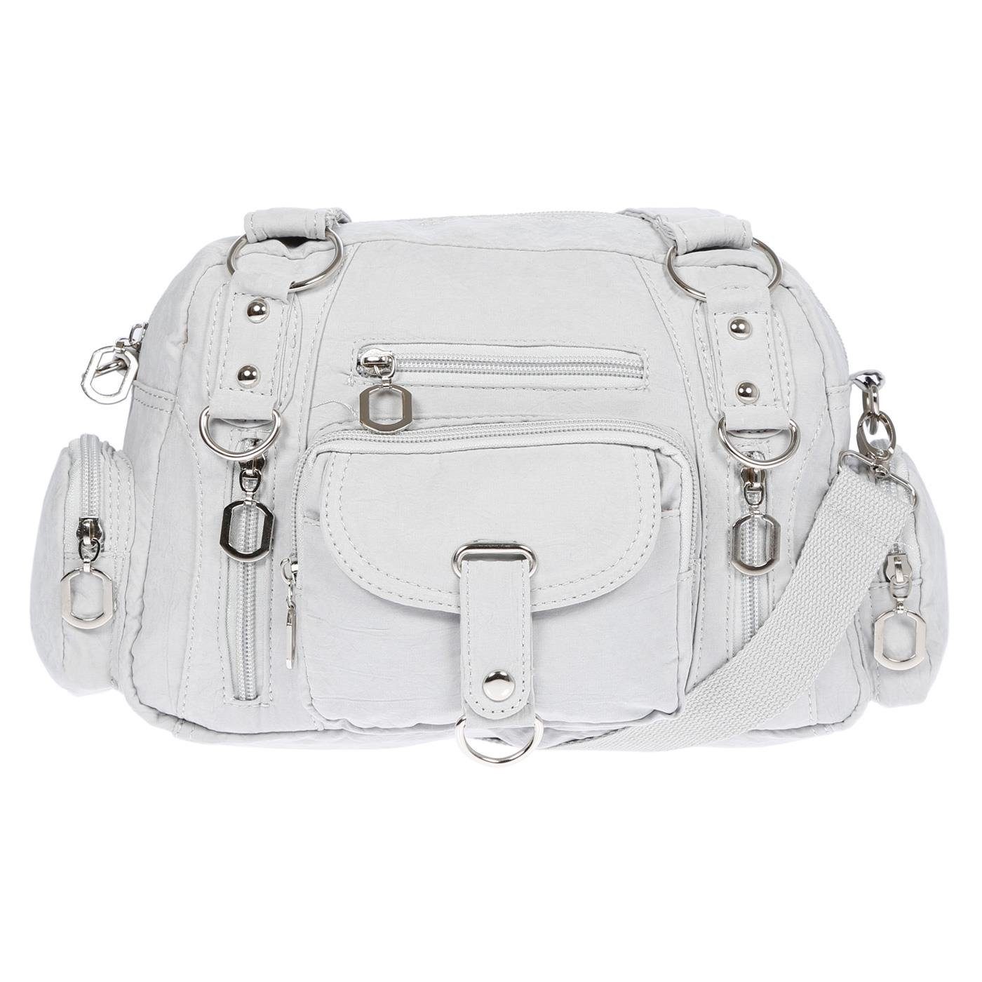 Christian Wippermann Henkeltasche Damenhandtasche Schultertasche Tasche Umhängetasche, Canvas Shopper Crossover Bag