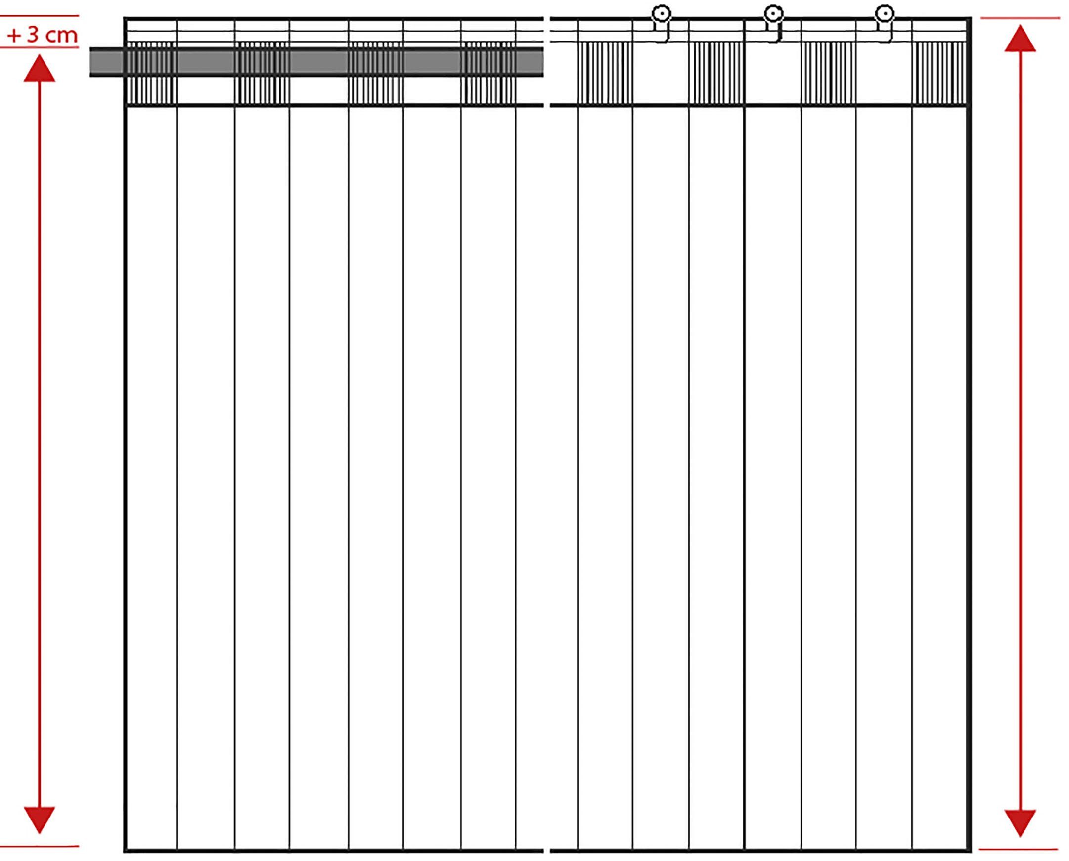 Vorhang verdeckten wollweiß/silberfarben (1 Schlaufen you!, halbtransparent, mit Ilma, Schlaufen Schal verdeckte for Neutex Jacquard, St),