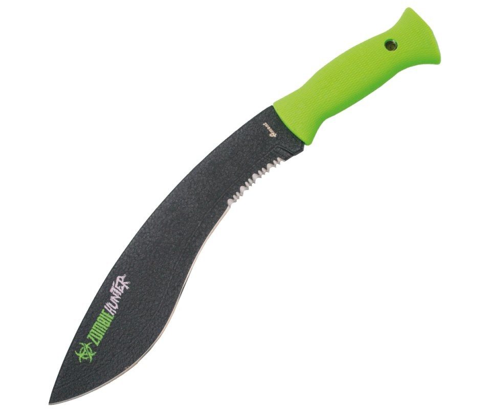 Amont Universalmesser Amont Machete Buschmesser Zombie Hunter, grüner Griff, schwarz, (2 St), sehr robuste starke Klinge