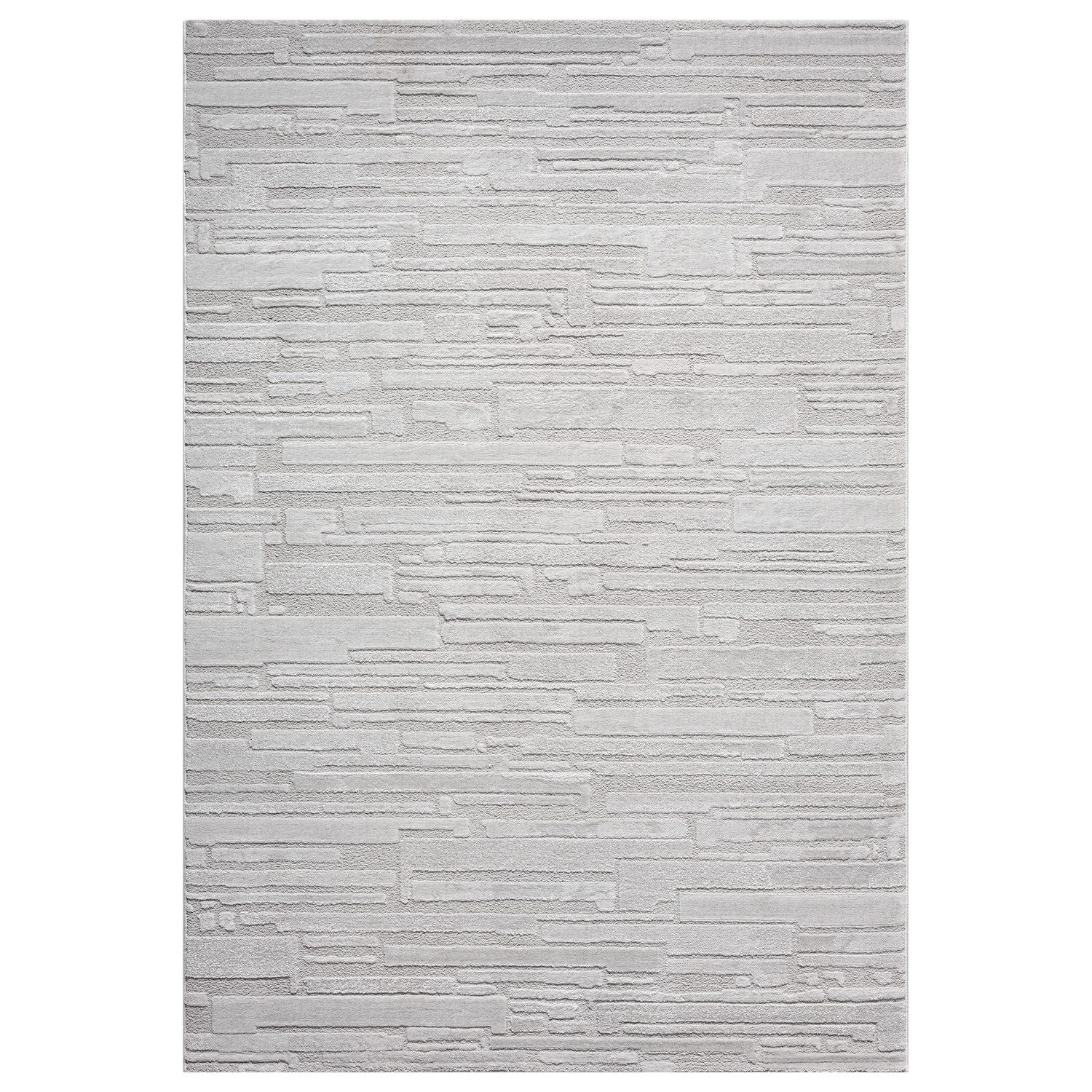 Vimoda Designteppich Stein Optik, 3D Motiv, Uni, Rechteckig, Höhe: 11 mm, Boho Teppich, Grau, Dick& dicht, Wohnzimmer, Schlafzimmer