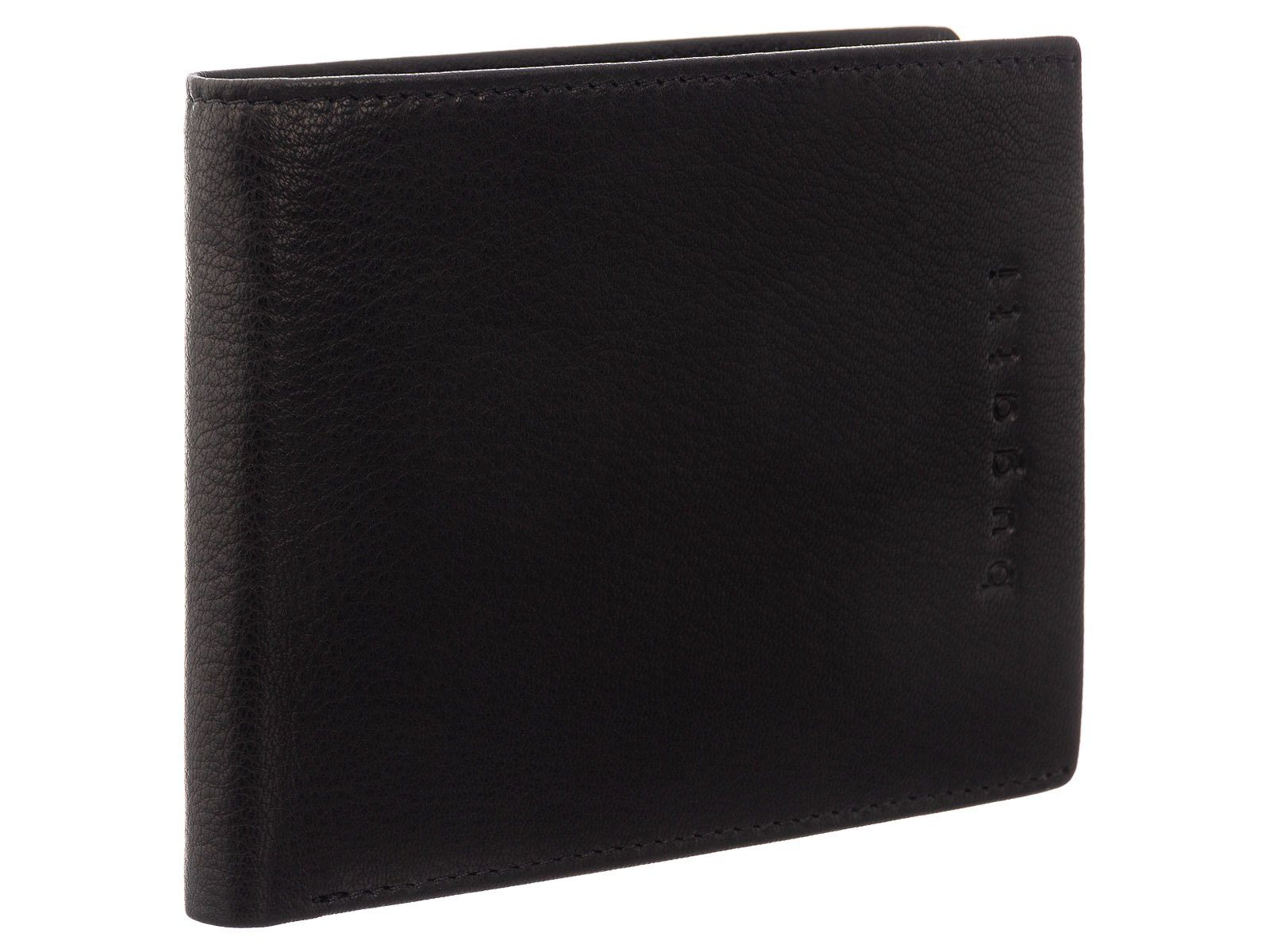 bugatti Geldbörse ALDO Scheintasche Querformat wallet with flip schwarz (1-tlg), Querformat