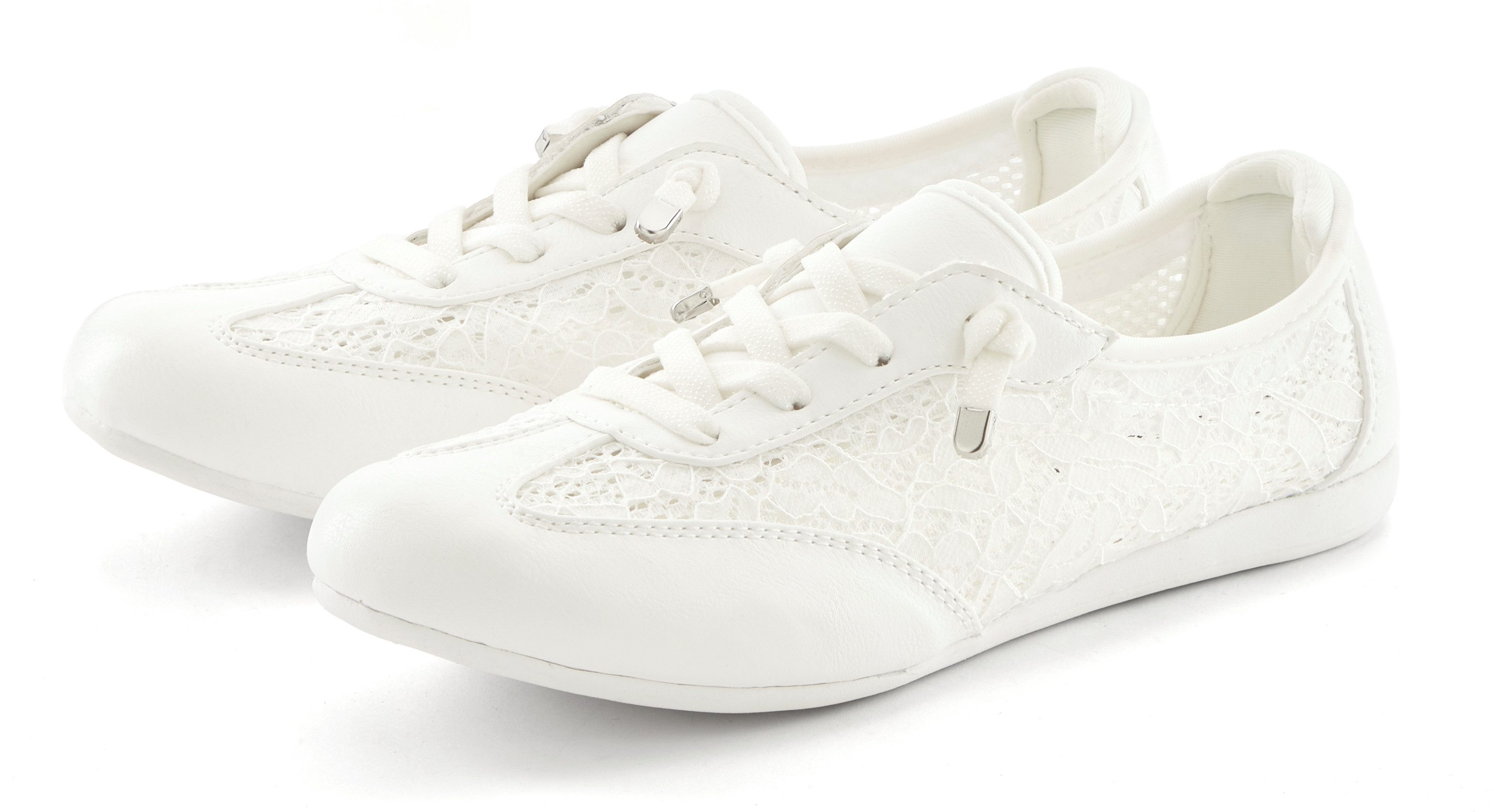 Freizeitschuh, Halbschuh mit modischen Spitzendetails Sneaker