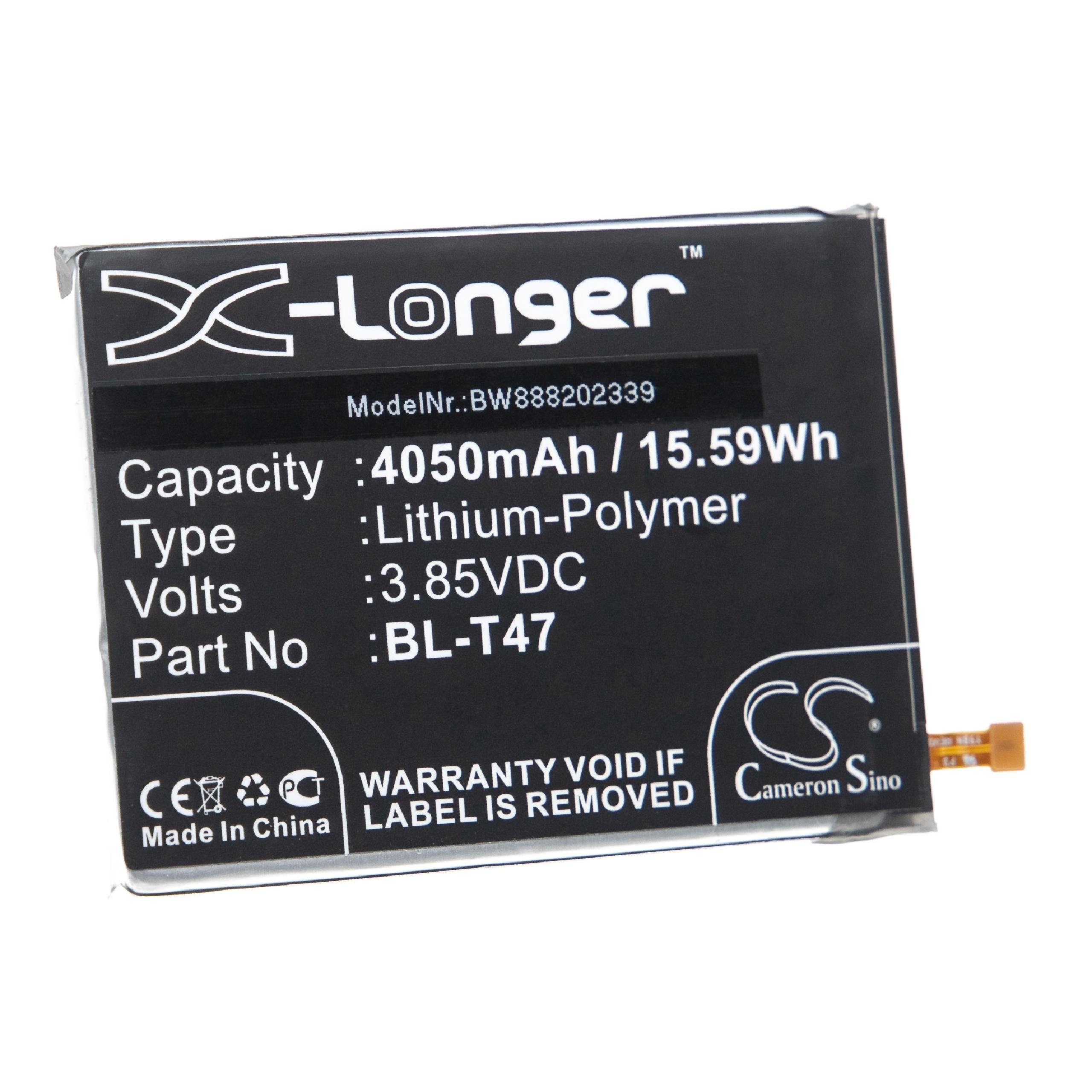 vhbw Akku passend für LG Velvet 5G, 4G Mobilfunk (4050 mAh, 3,85 V, Smartphone-Akku Akku Li-Polymer 4050 mAh (3,85 V, 1 St), Leistungsfähiger Austausch-Akku für Telefon, Smartphone