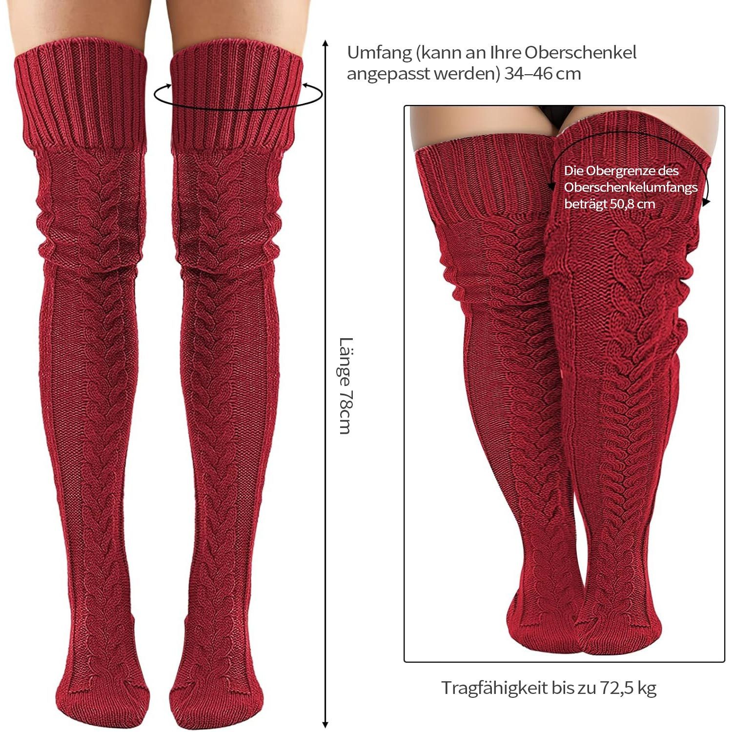 Refttenw Overknees 1 Paar Damen Lange günstig online kaufen