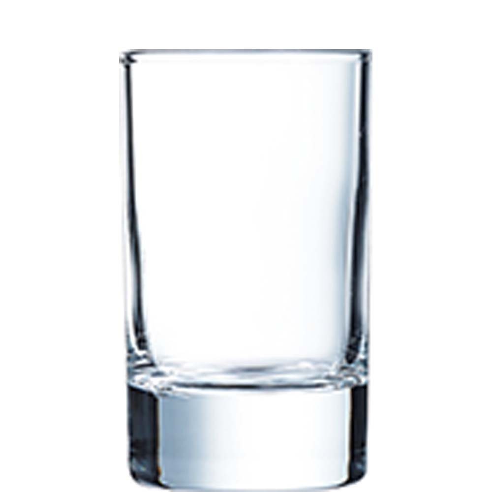 Arcoroc Tumbler-Glas Islande, Glas, Tumbler Trinkglas 100ml Glas transparent 6 Stück ohne Füllstrich