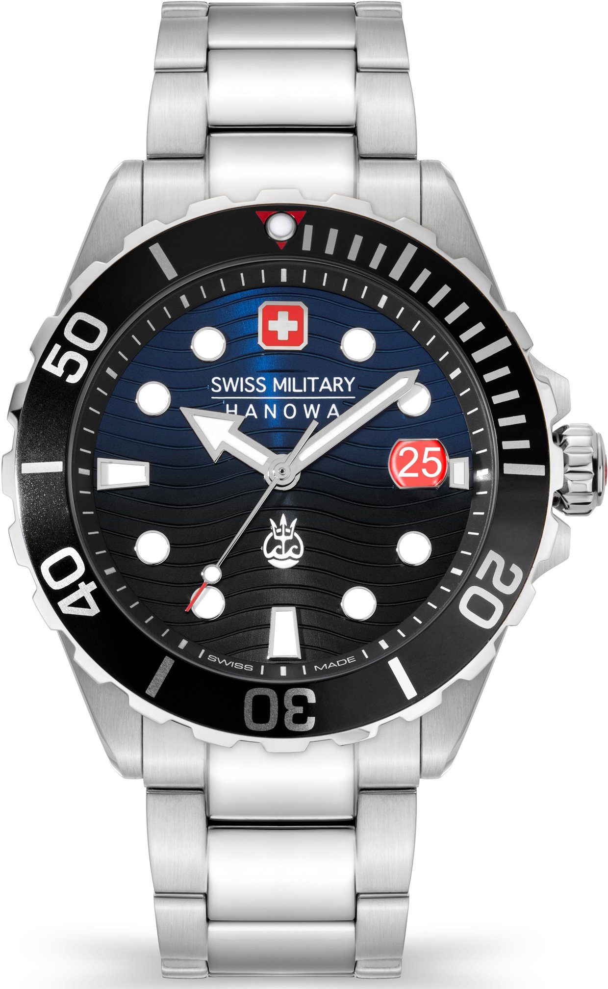 Online-Verkäufe Schwarz DIVER Uhr Schweizer Military II, Swiss OFFSHORE Hanowa SMWGH2200302