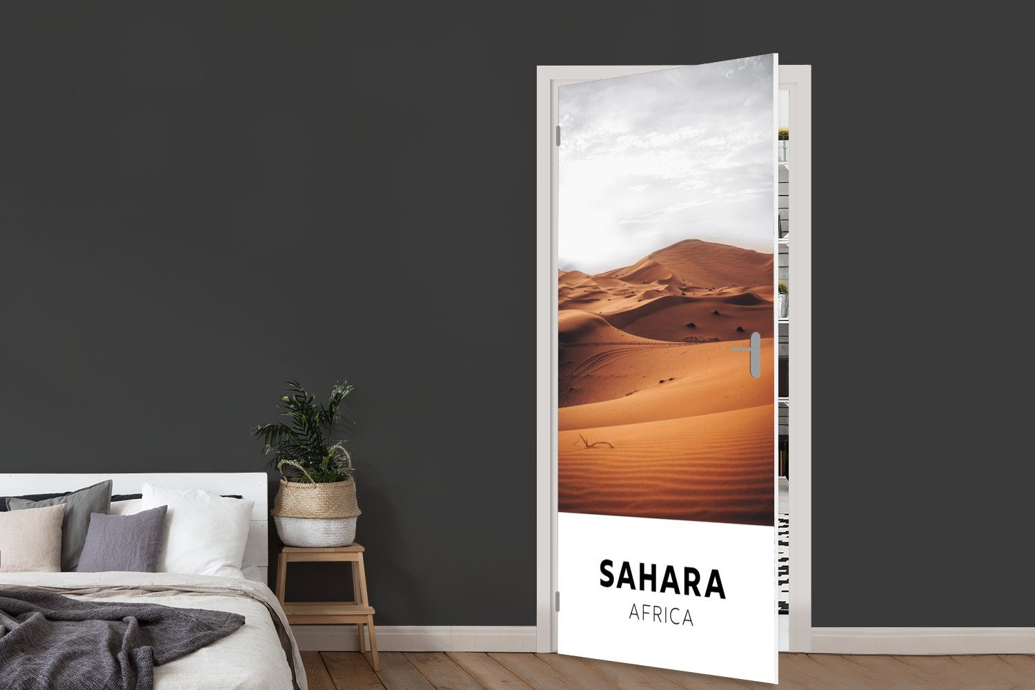 MuchoWow Türtapete Afrika - Fototapete Tür, bedruckt, 75x205 cm für Matt, Sand St), Türaufkleber, (1 Düne, 
