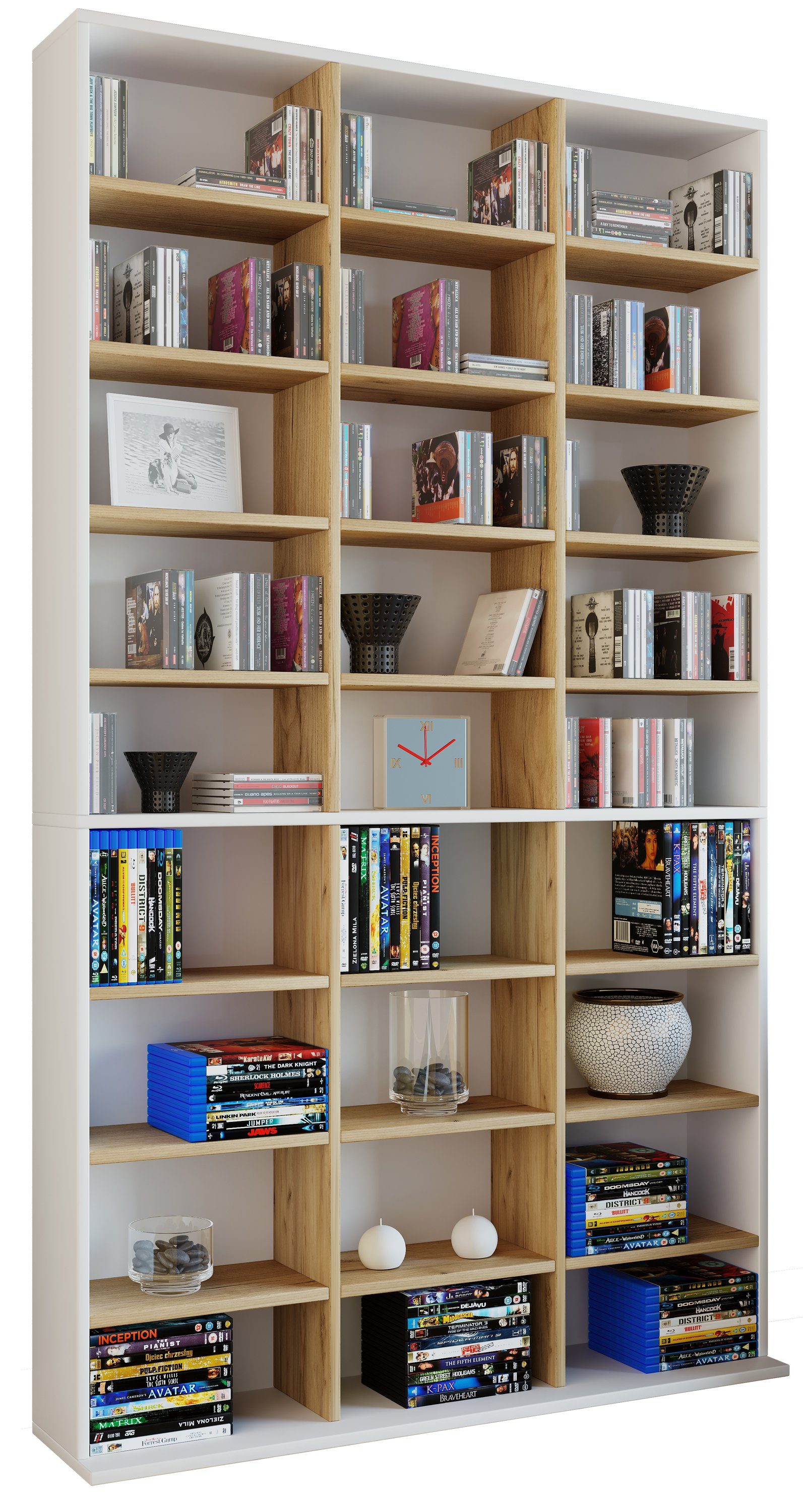 VCM Standregal Holz CD DVD Standregal Bücherregal Regal Megosa XL günstig online kaufen