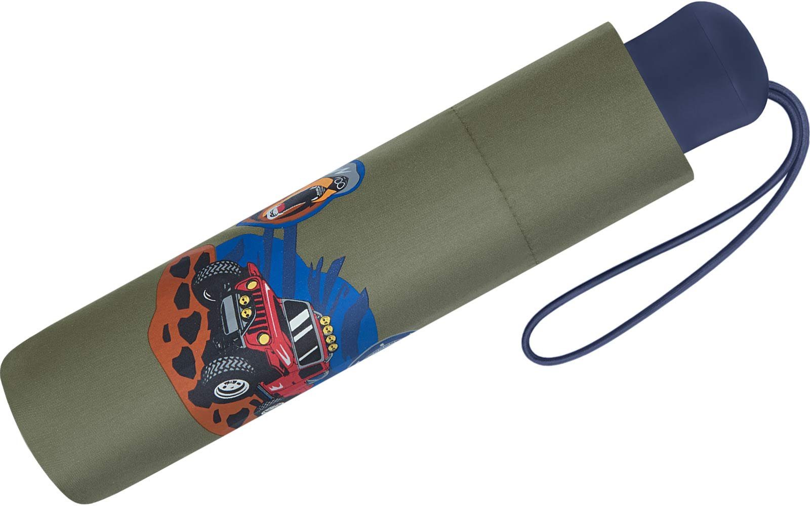 Scout Taschenregenschirm Adventure - Mini Kinderschirm, extra leicht für Kinder gemacht, reflektierend und bedruckt