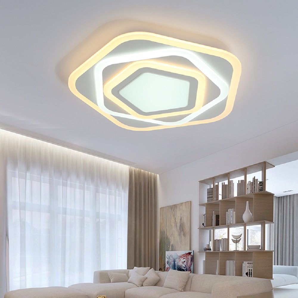 Euroton LED Deckenleuchte LED Deckenleuchte Deckenlampe 80*65*9 Fernbedienu günstig online kaufen