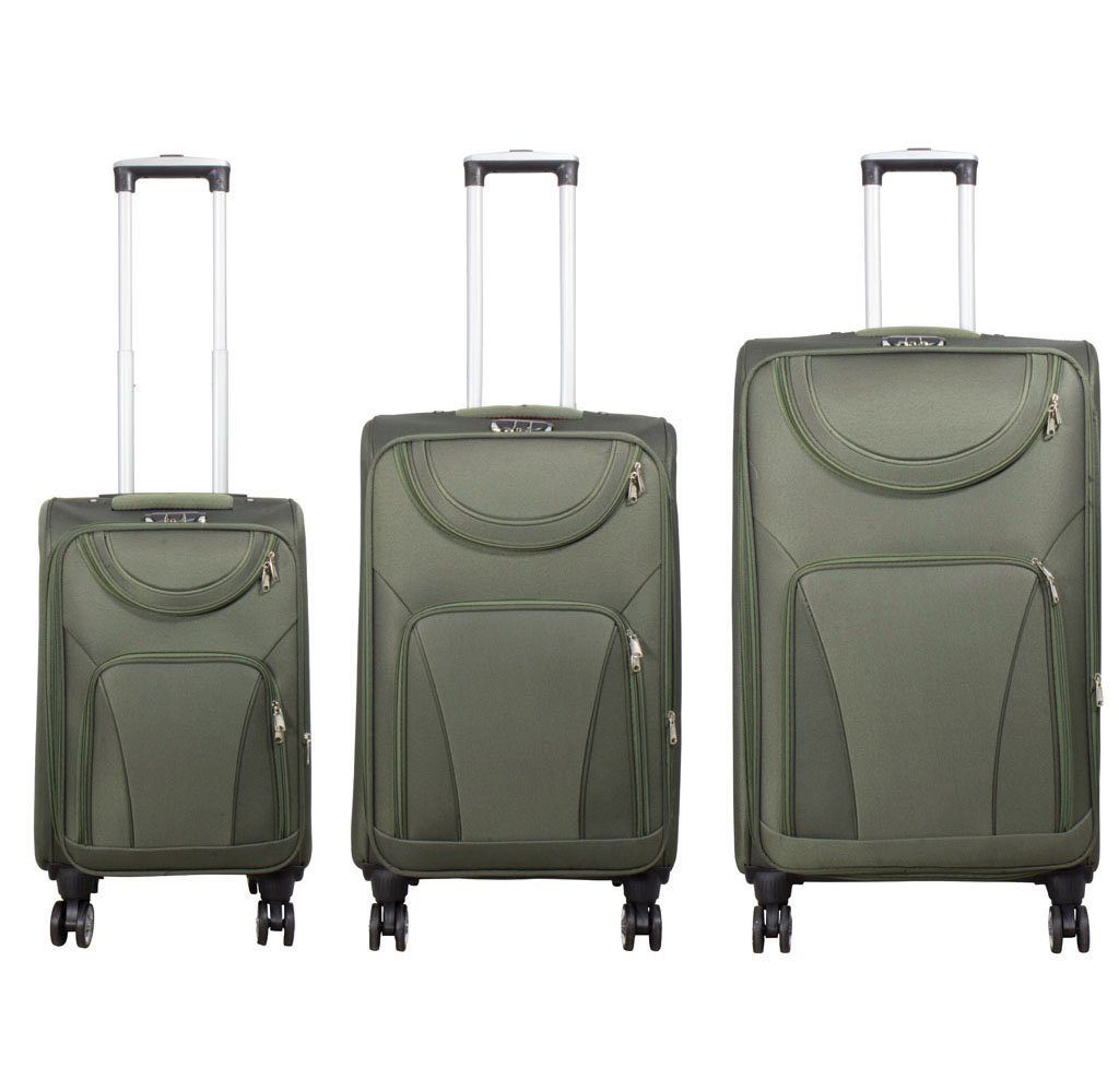 Dehnfalte 78, in - 68, 4 Rollen grün - MONOPOL® 4 - Koffer - Trolleyset Farben mit cm 55