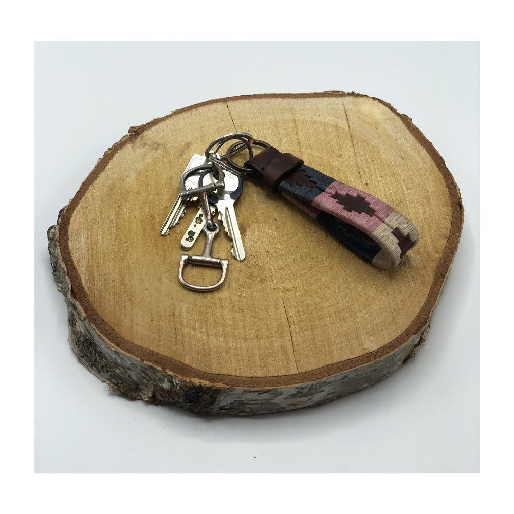 Leder, Leder Gentle Hochwertig Schlüsselanhänger Schlüsselanhänger, echtes Argentinisches bestickter Polo Design, echtes Kipita