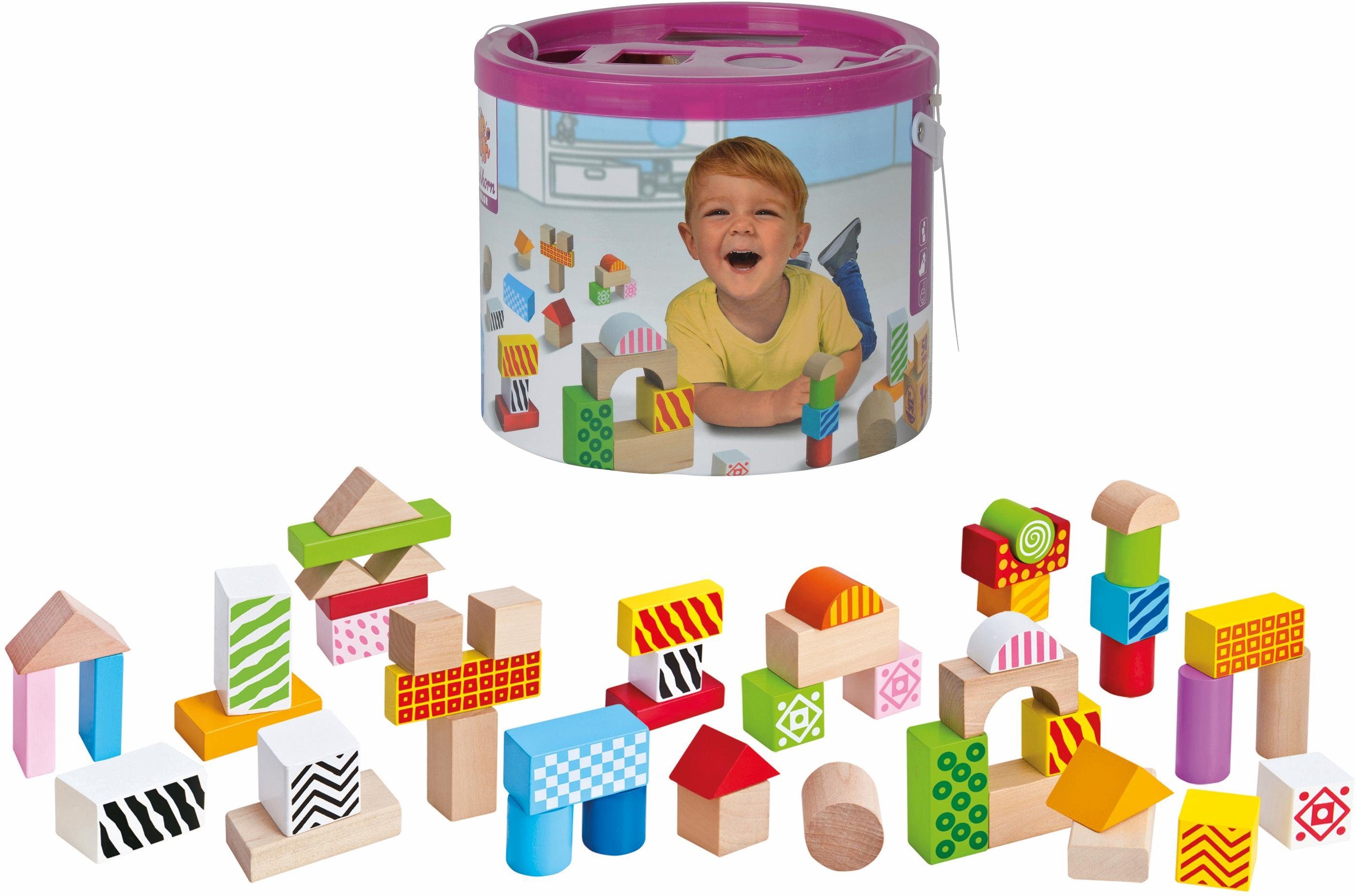 Eichhorn Color, Holzbausteine Spielbausteine, (50 St)
