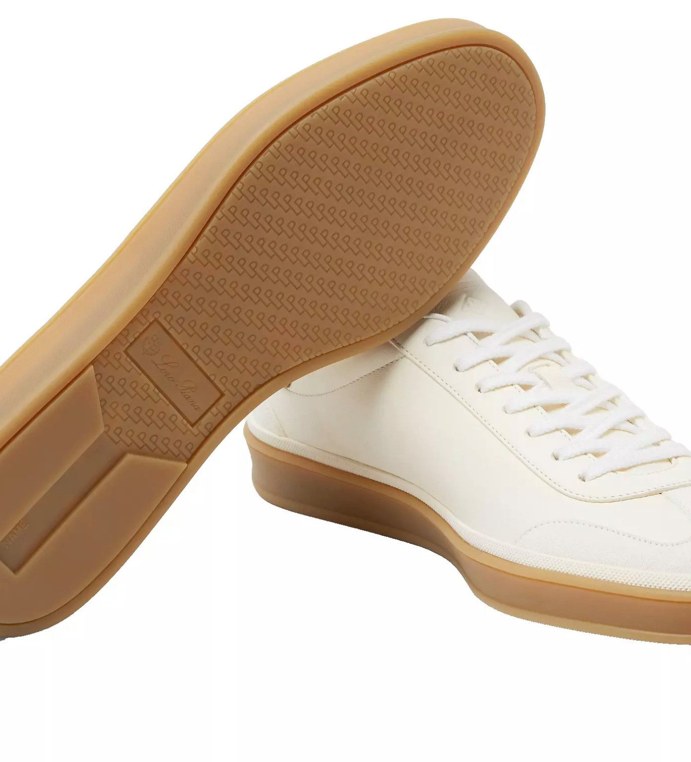 Loro Piana Tennis Walk Leder Schuhe Sneaker Feinstem Kalbsleder mit strukturierter Oberfläch