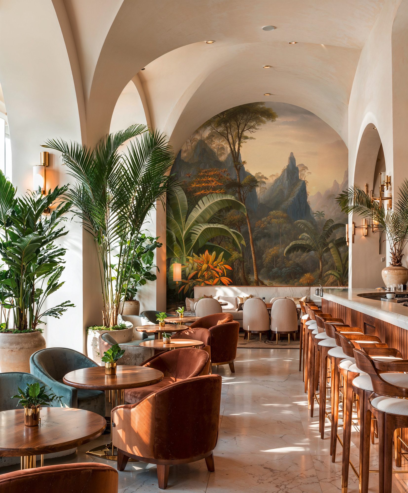 A.S. Création Vliestapete Cuba II Tropical Mountain Landscape Fototapete, leicht strukturiert, 3D-Optik, Motiv, floral, Detailreiche Dschungel-Landschaft mit beeindruckender Tiefenwirkung