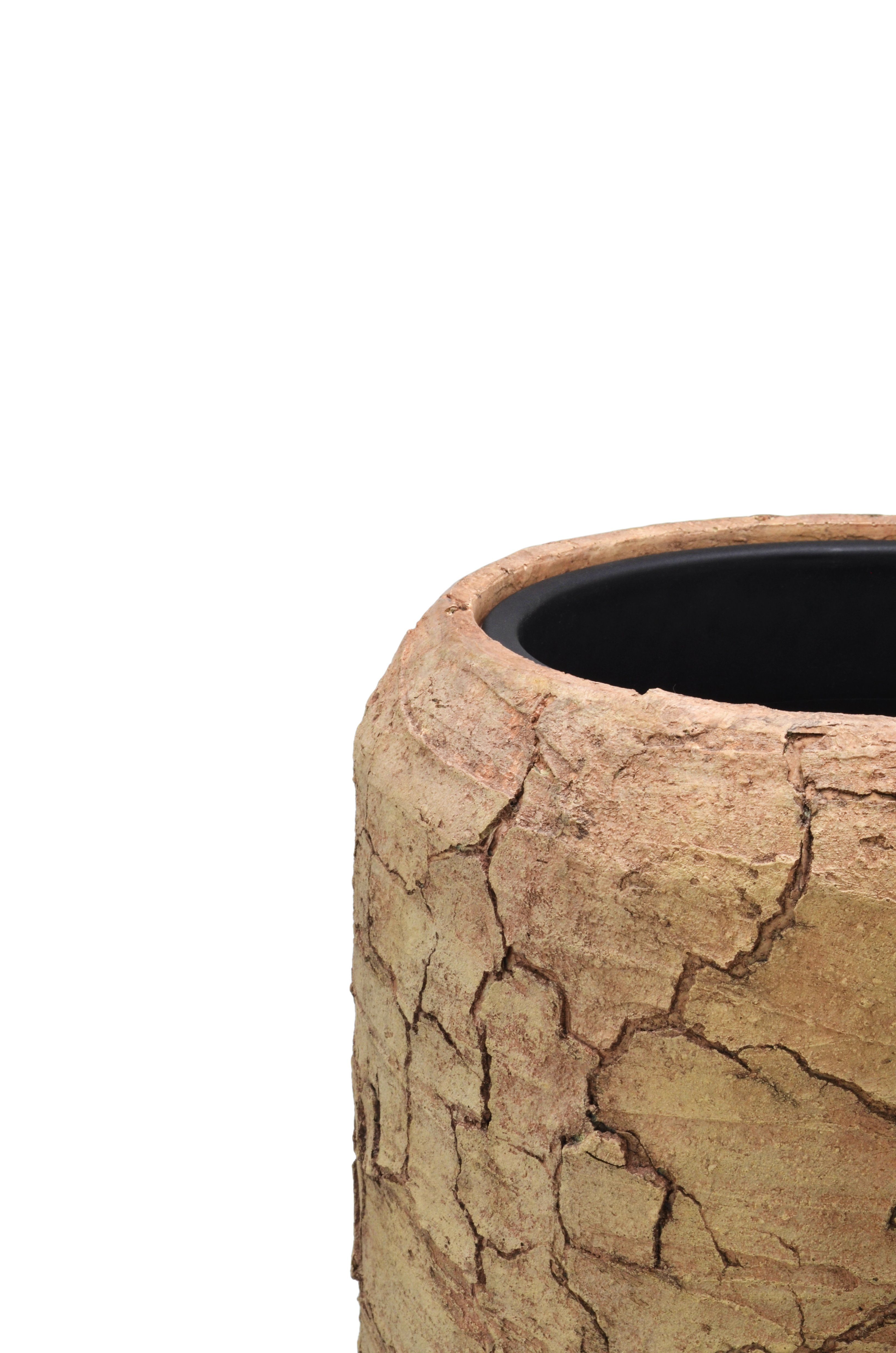 Flingora Bodenvase Brook, mit Einsatz - Fiberglas - Indoor - Cappuccino - H günstig online kaufen