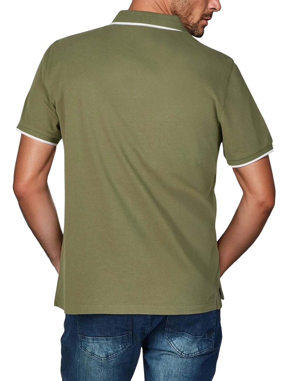 MUSTANG Poloshirt Herren Polohemd Pablo 3er-Set Regular Fit (Vorteilspack, 3-tlg) Basic Sommer Shirt aus 100% Baumwolle